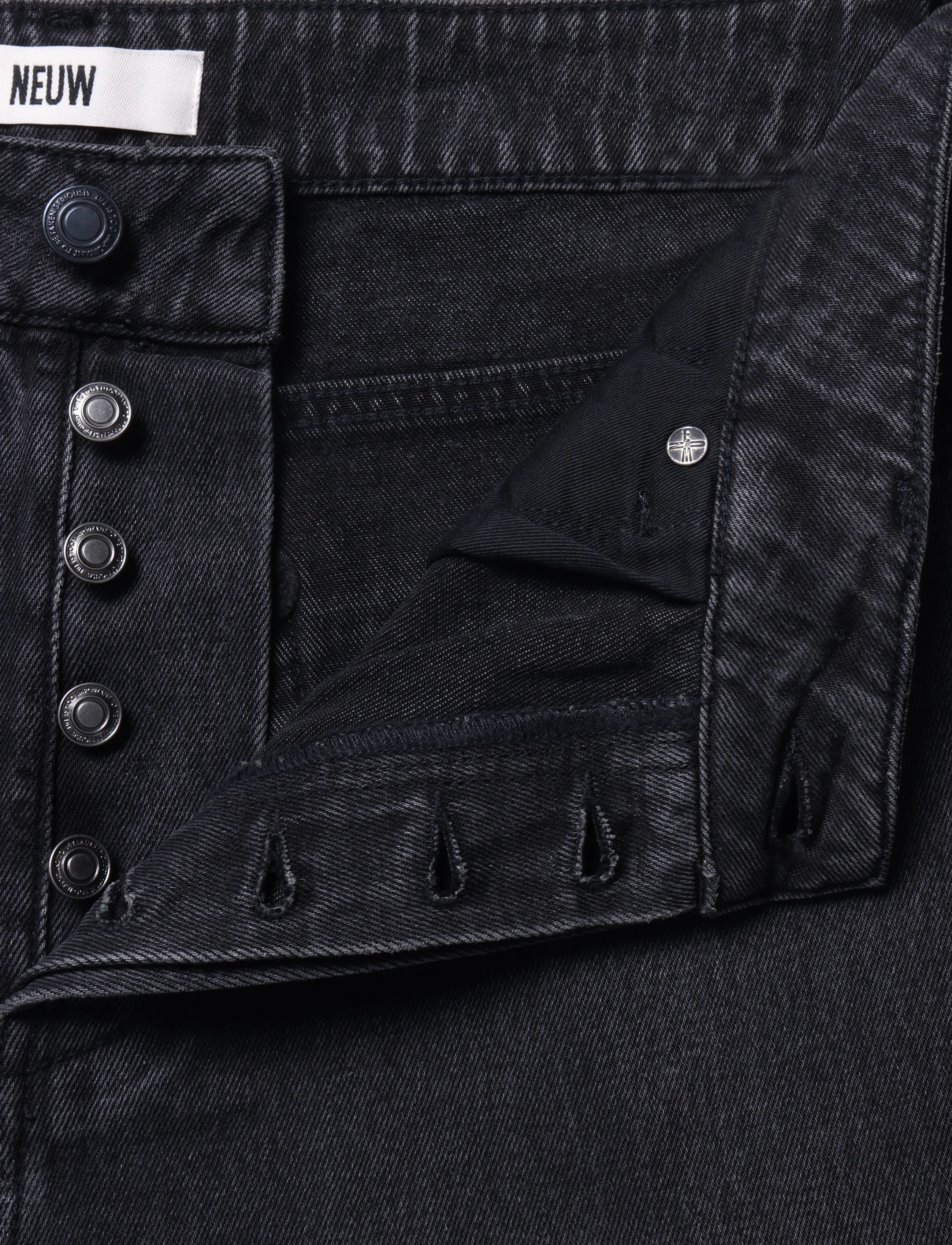 NEUW - LIAM RELAXED COSMOVINTAGE BLACK - weite jeans - black - 3