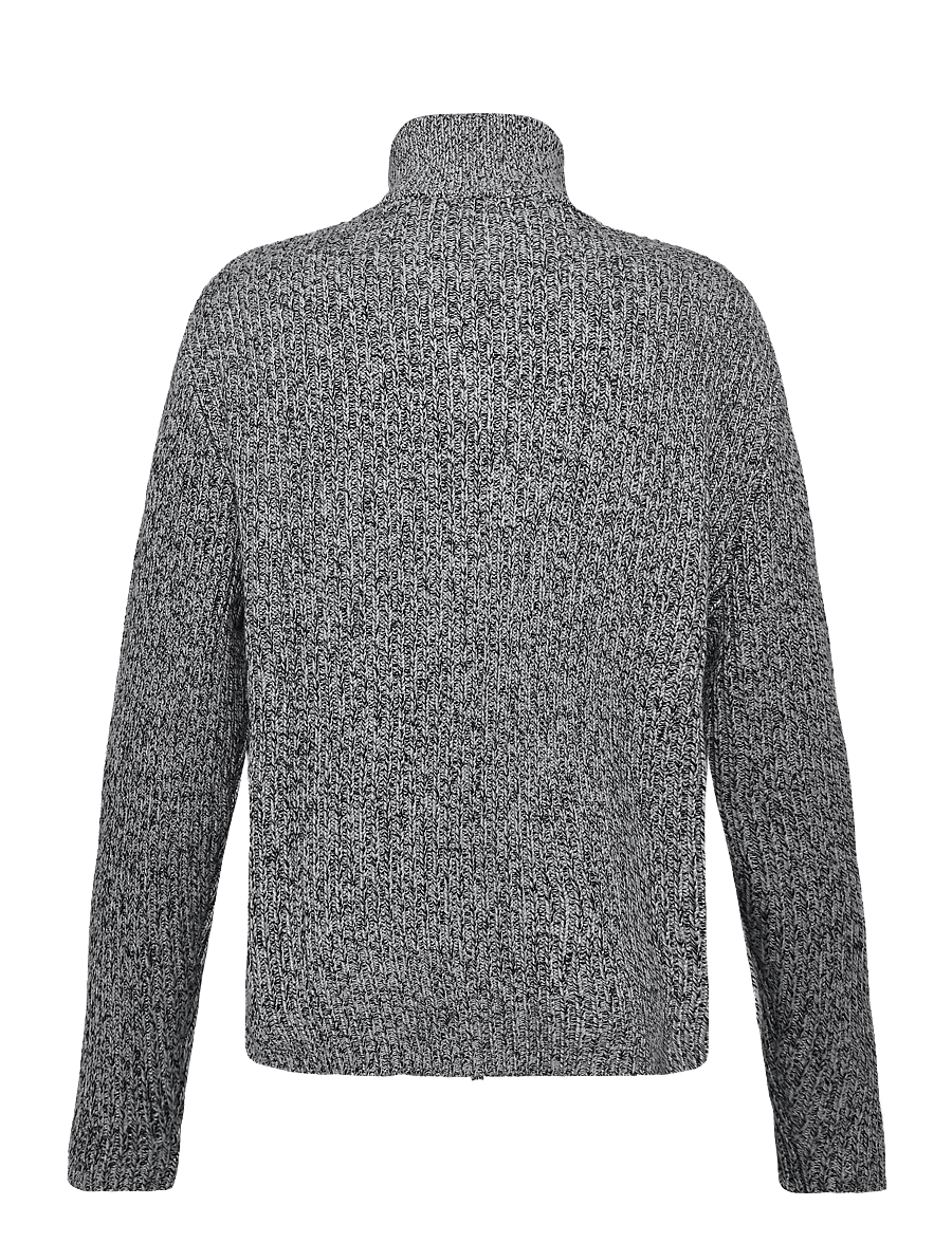 NEUW - CHAIN KNIT ZIP THRUNAVY MARLE - fullzip strik - blue - 1