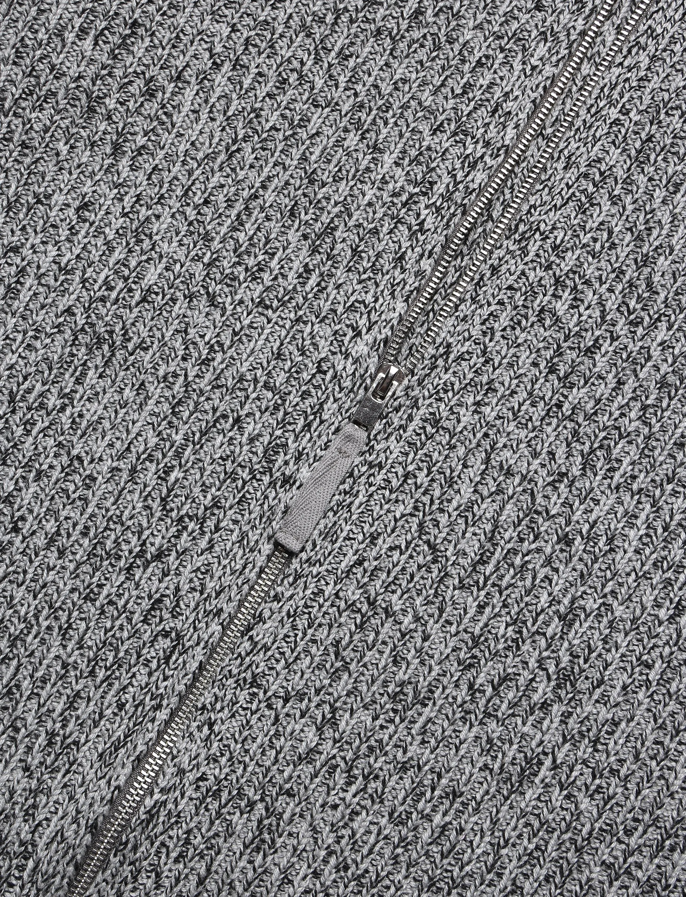 NEUW - CHAIN KNIT ZIP THRUNAVY MARLE - lukuga džemprid - blue - 3