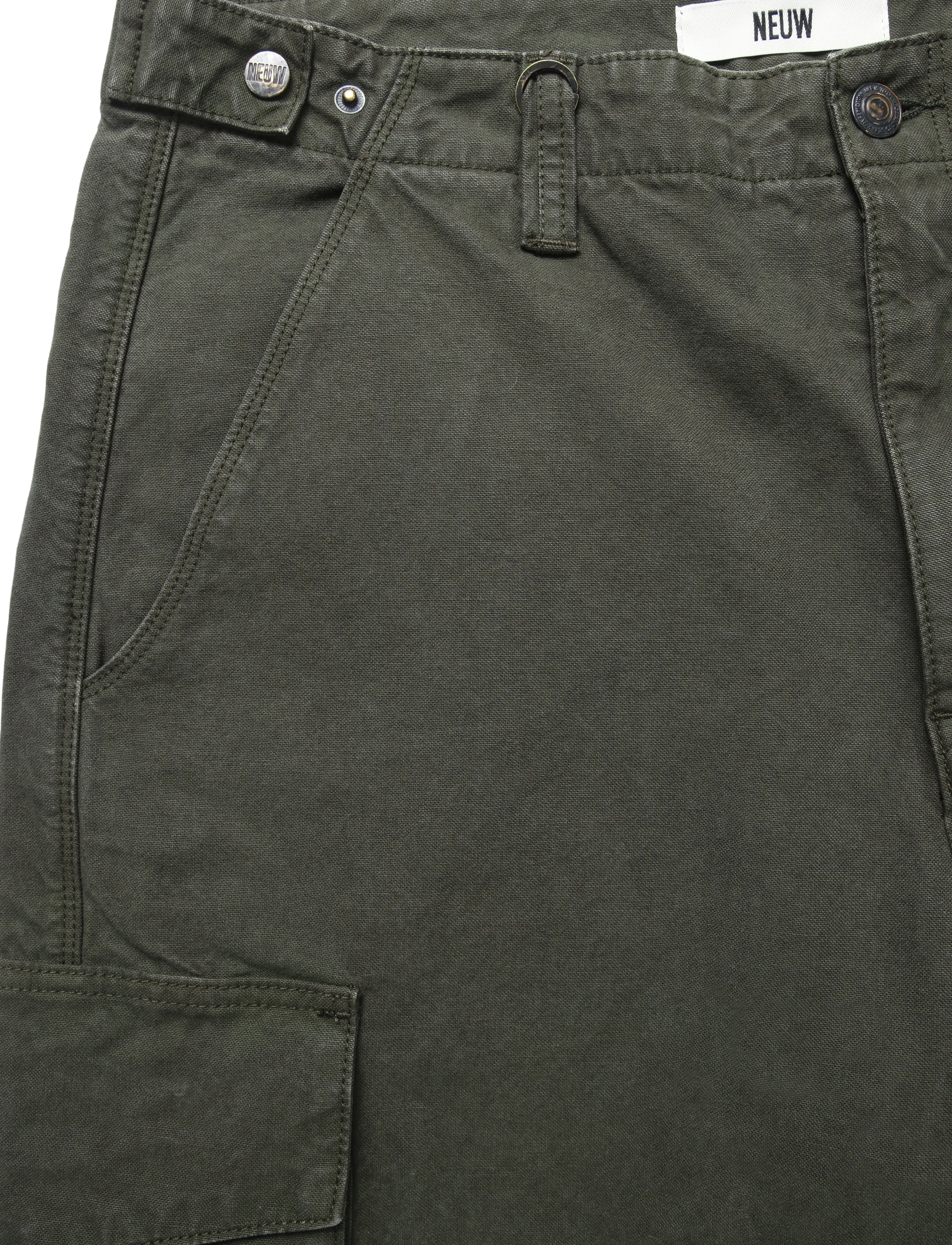 NEUW - LANG N59 COCOON DARK MILITARY - cargo-püksid - green - 4