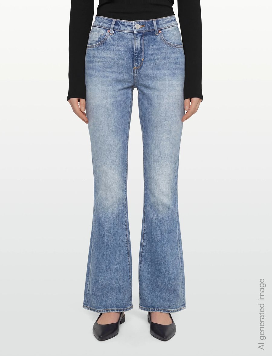 NEUW - DEVON KICK HYPNOSIS MID VINTAGE INDIGO - schlaghosen - blue - 3