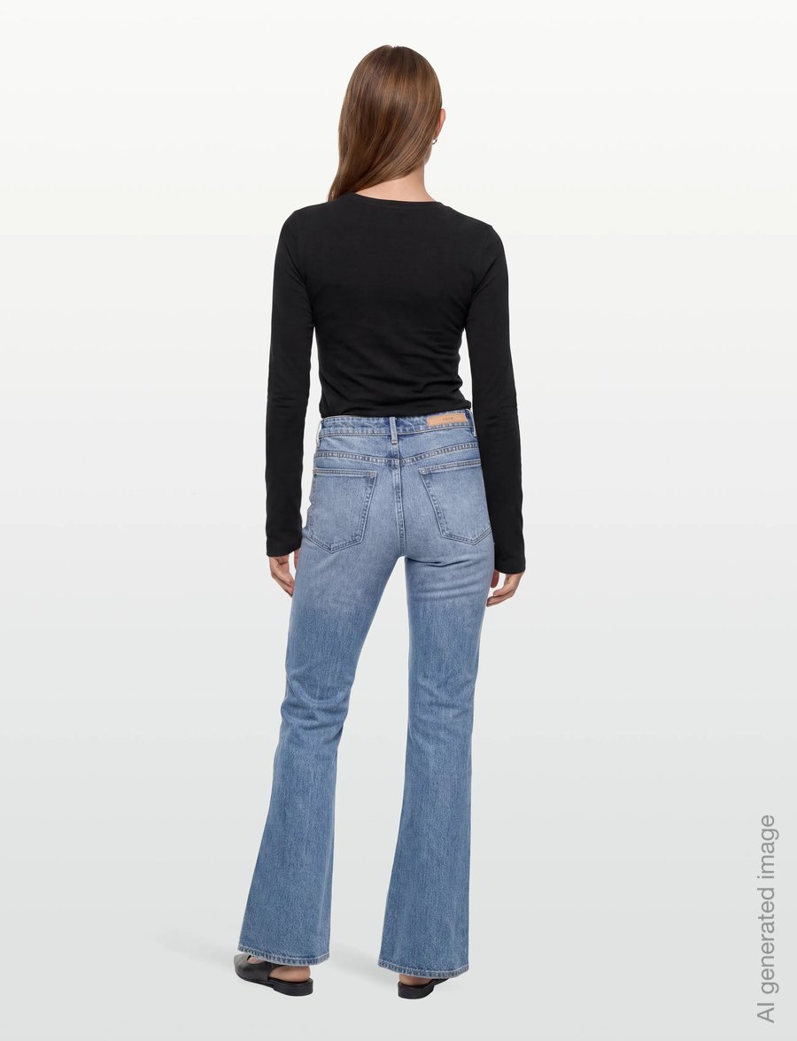 NEUW - DEVON KICK HYPNOSIS MID VINTAGE INDIGO - schlaghosen - blue - 4