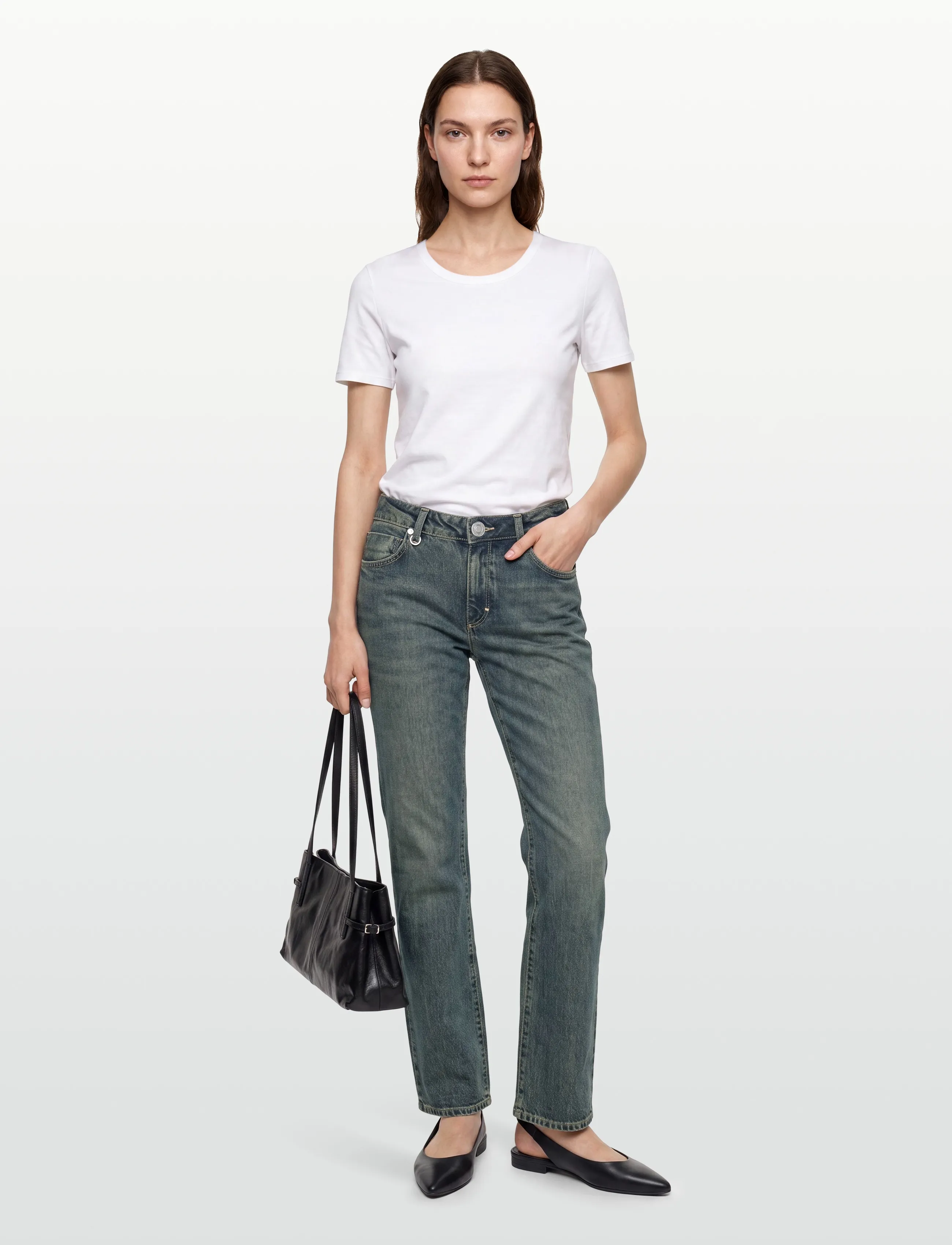 NEUW Mia Straight Romeo Mid Vintage Blue, Kvinder, Mid-Waist Straight Jeans, Blå, Str: 27