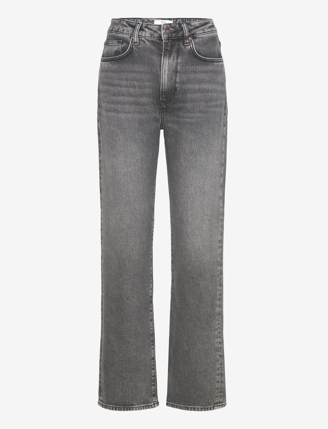 NEUW - NICO STRAIGHT CRAZEORGANIC WASHED BLACK - straight jeans - black - 0