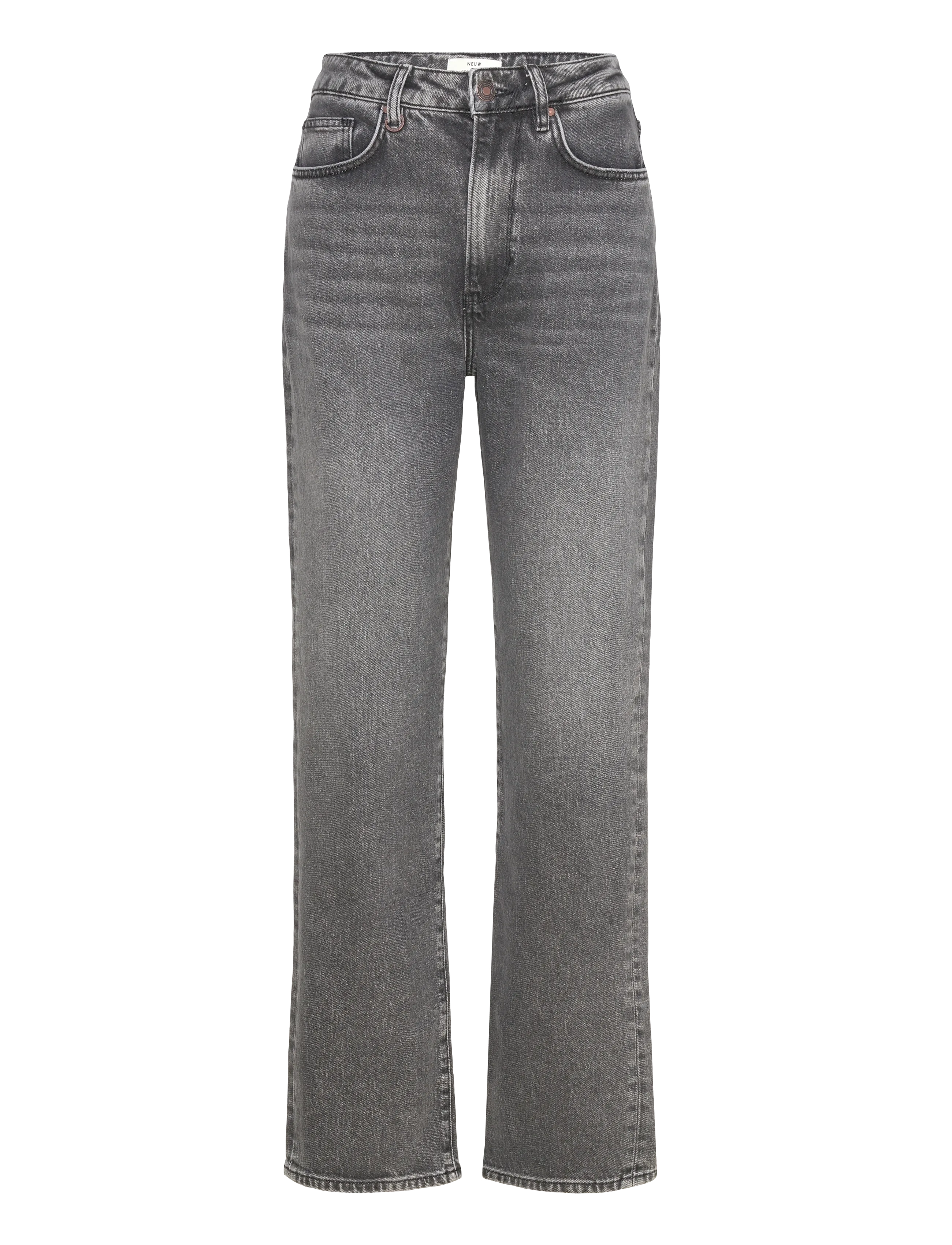NEUW NICO STRAIGHT CRAZEORGANIC WASHED BLACK - Transitional Layering - BLACK / grey