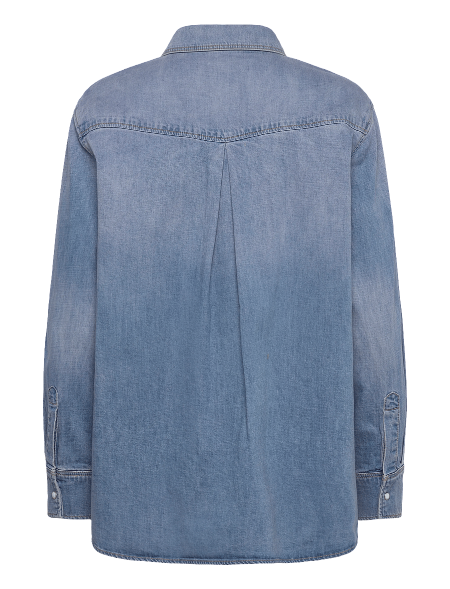 NEUW - BOWERY DENIM SHIRT VISIONMID VINTAGE INDIGO - teksasärgid - blue - 2