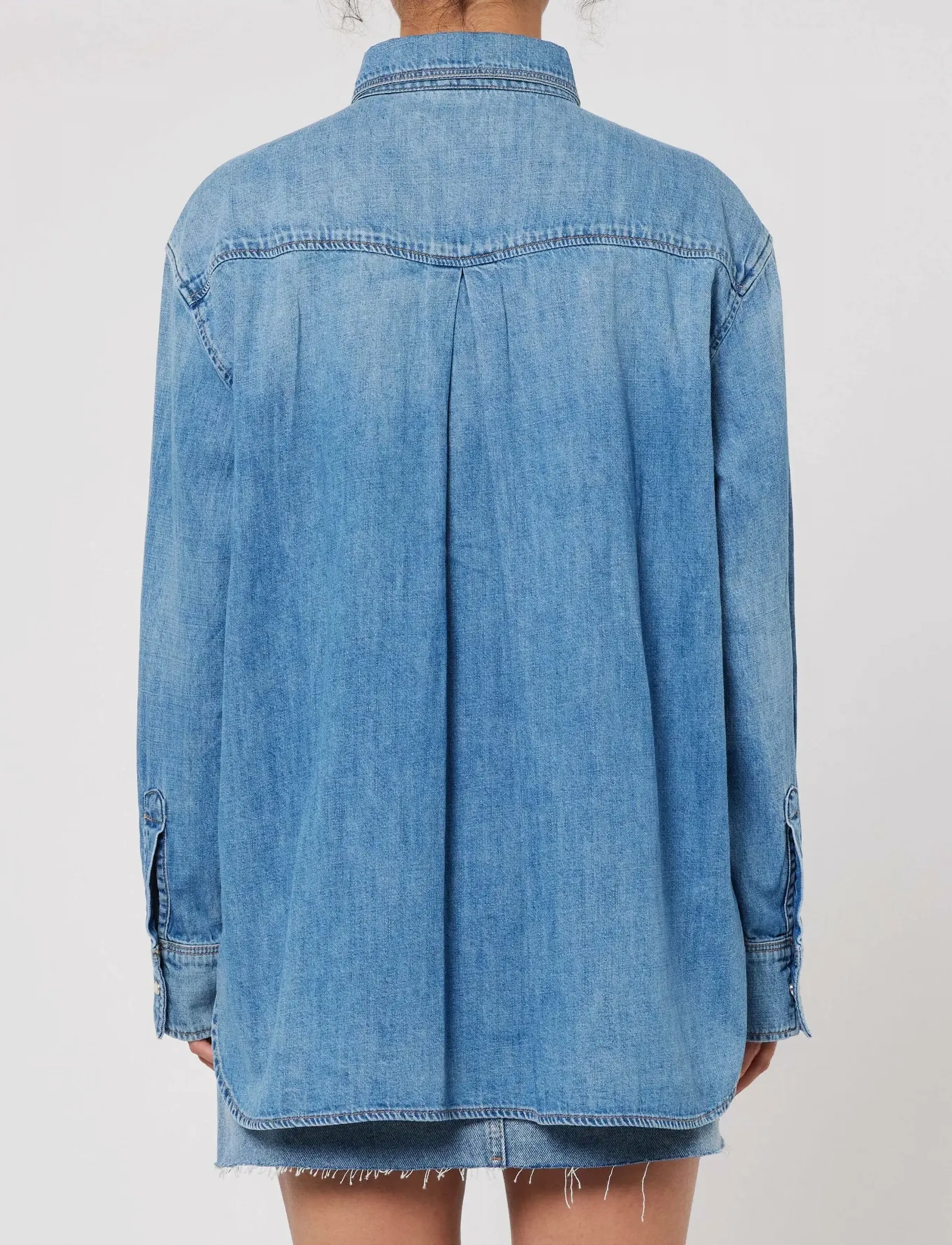 NEUW - BOWERY DENIM SHIRT VISIONMID VINTAGE INDIGO - denimskjorter - blue - 4