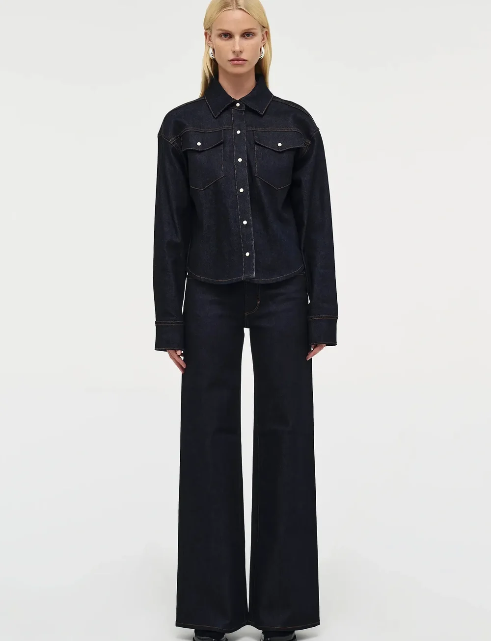 NEUW - EVA WIDE RESONATE RAW INDIGO - hosen mit weitem bein - blue - 0