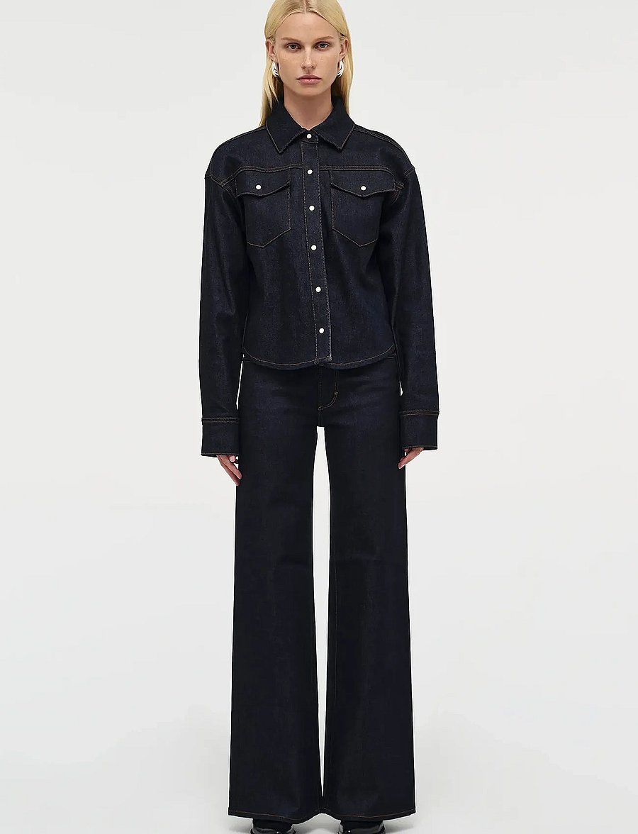 NEUW - EVA WIDE RESONATE RAW INDIGO - hosen mit weitem bein - blue - 0