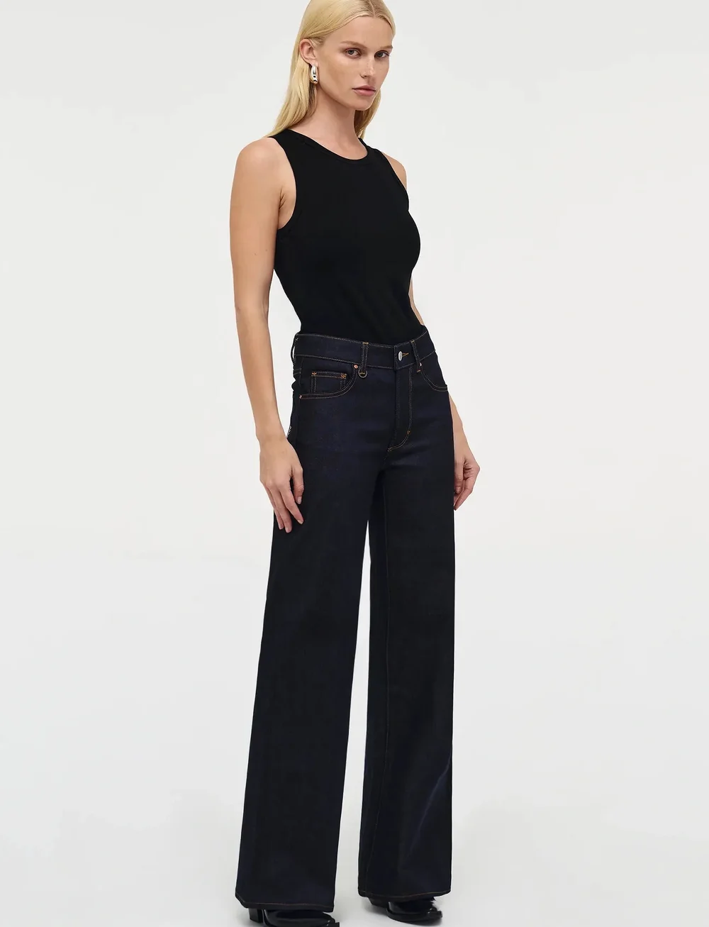 NEUW - EVA WIDE RESONATE RAW INDIGO - hosen mit weitem bein - blue - 3