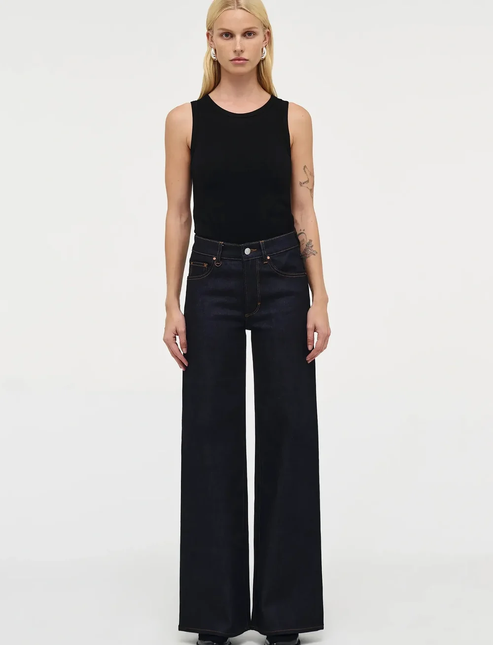 NEUW - EVA WIDE RESONATE RAW INDIGO - hosen mit weitem bein - blue - 4