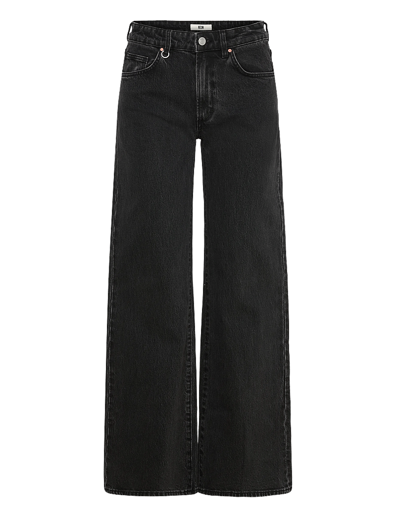 NEUW - EVA WIDE FRENCH BLACK WASHED BLACK - laia säärega teksad - black - 1