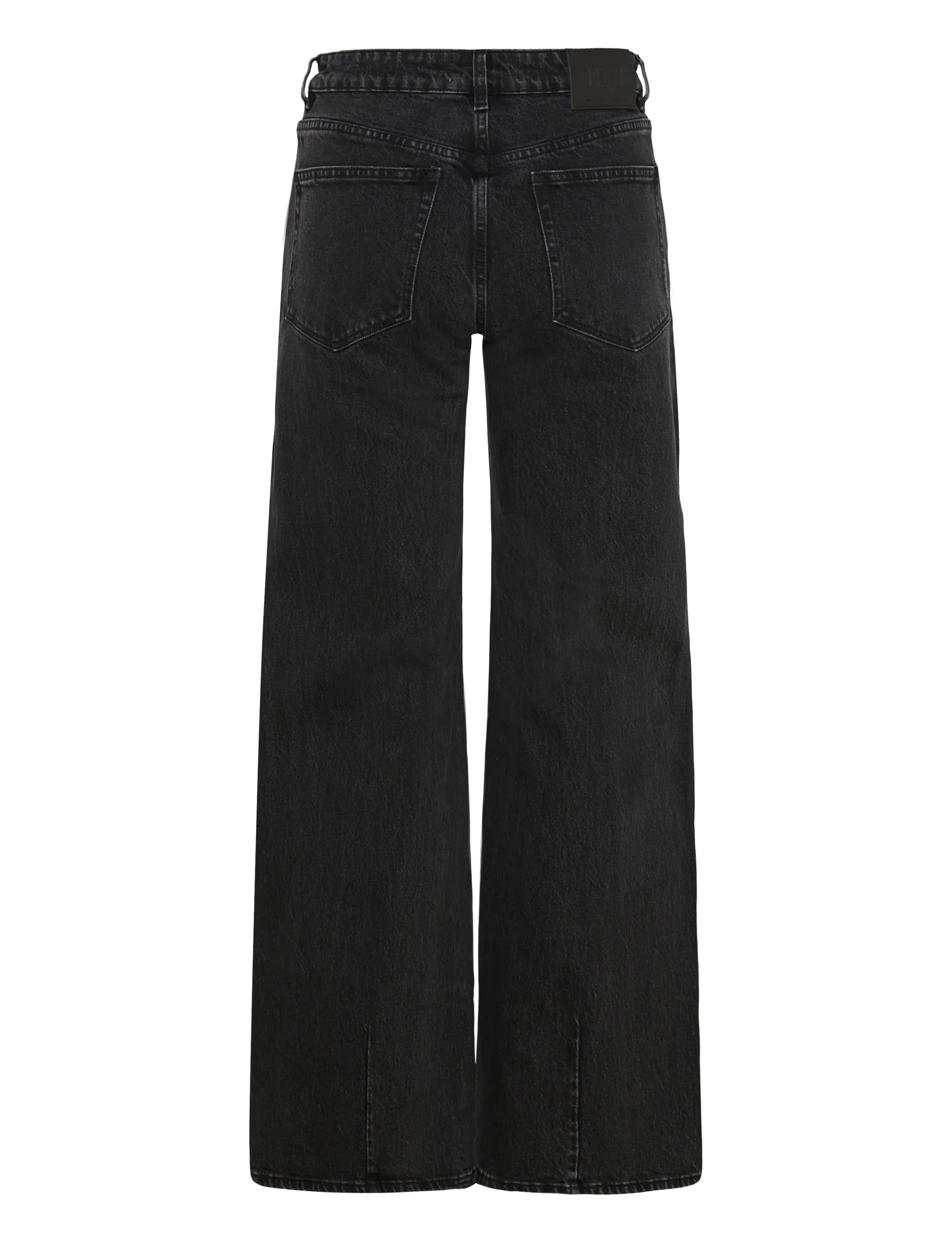 NEUW - EVA WIDE FRENCH BLACK WASHED BLACK - brede jeans - black - 2