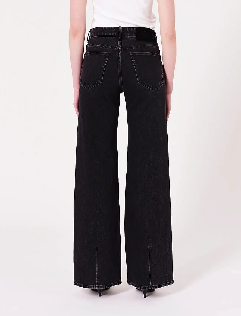 NEUW - EVA WIDE FRENCH BLACK WASHED BLACK - laia säärega teksad - black - 4