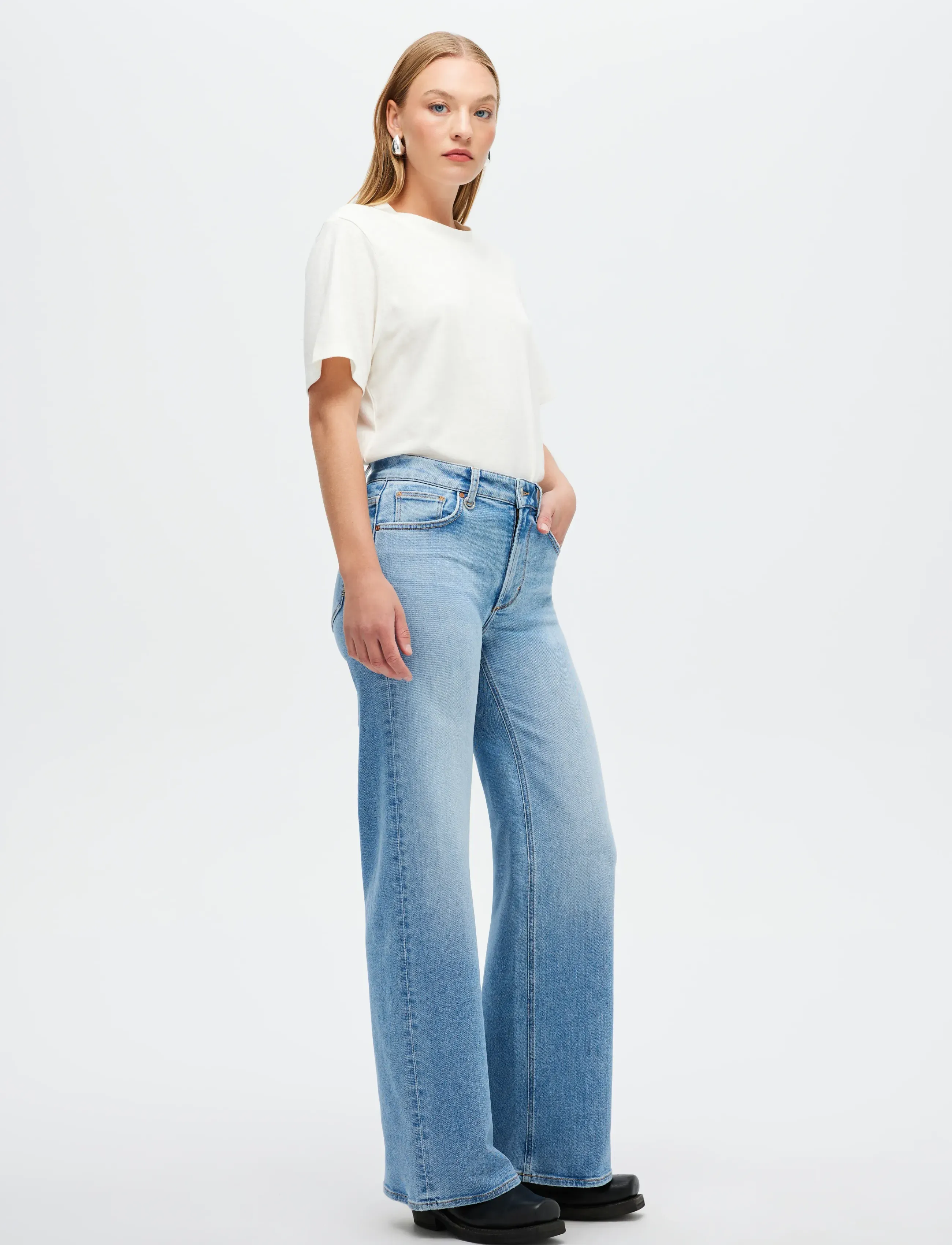 NEUW - EVA WIDE MIRAGELIGHT VINTAGE INDIGO - hosen mit weitem bein - blue - 3