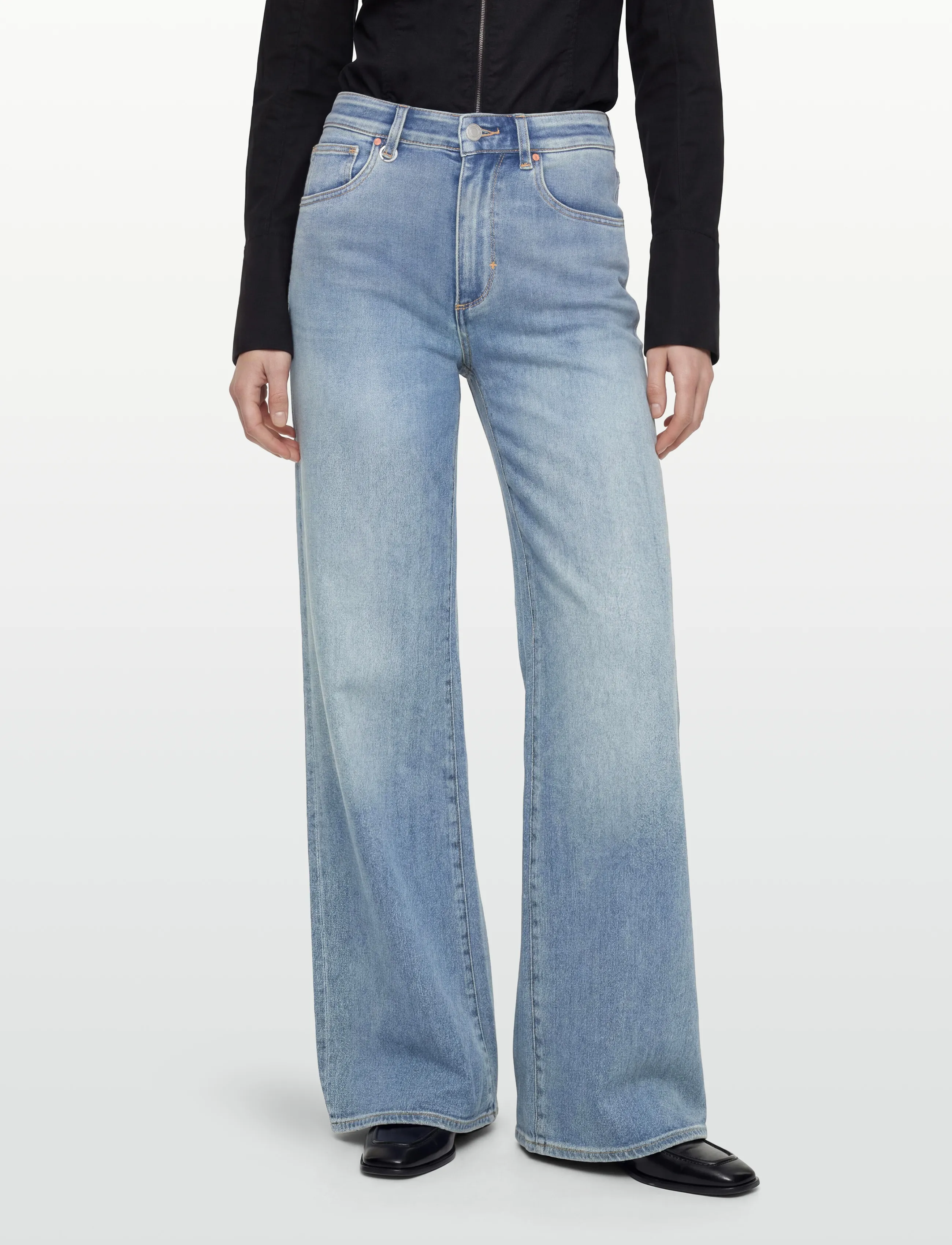 NEUW - EVA WIDE ELECTRIC ALICELIGHT VINTAGE INDIGO - brede jeans - blue - 3