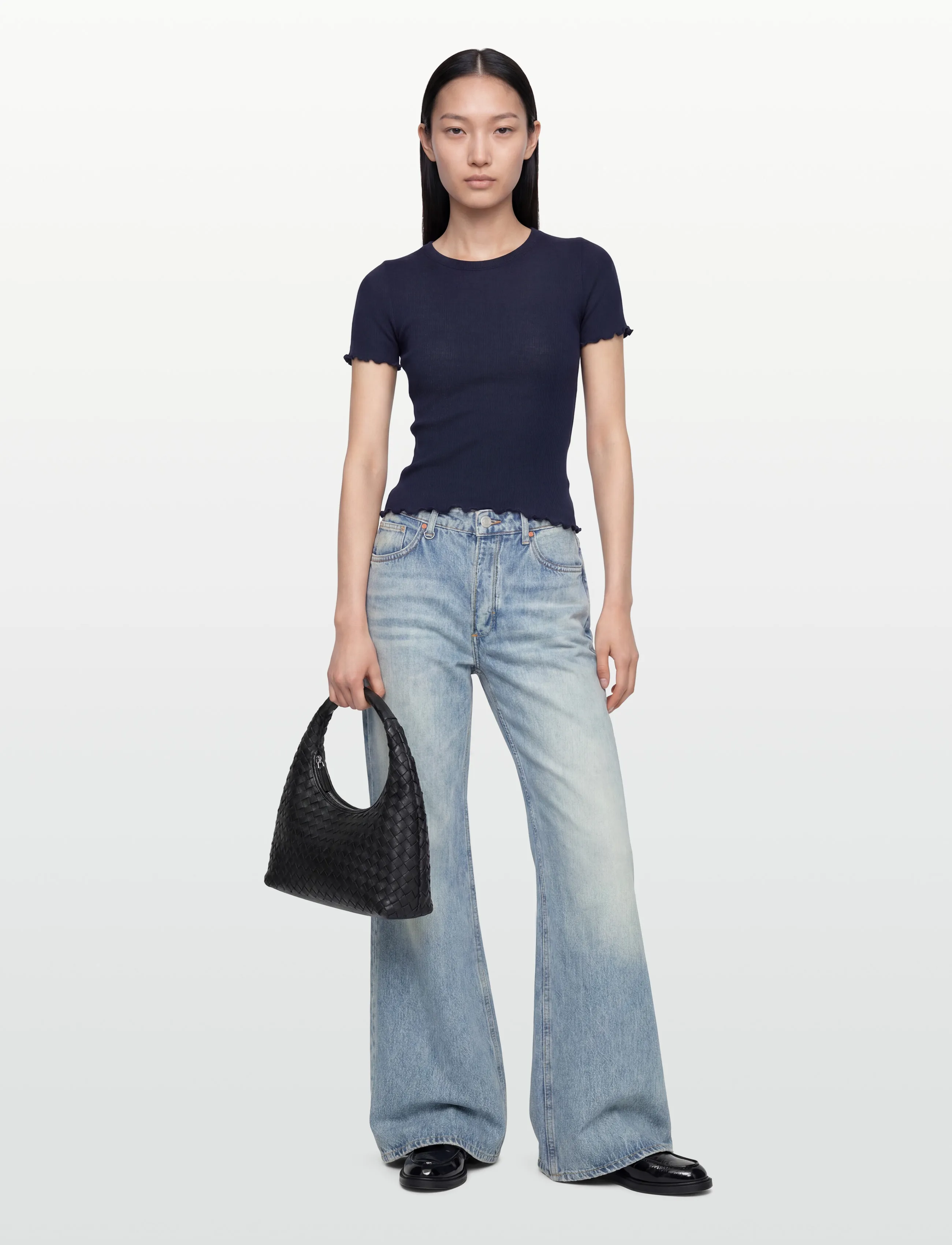 NEUW CHLOE BAGGY FLARE ONISM MID VINTAGE INDIGO - Sport test Lino - BLUE / blue