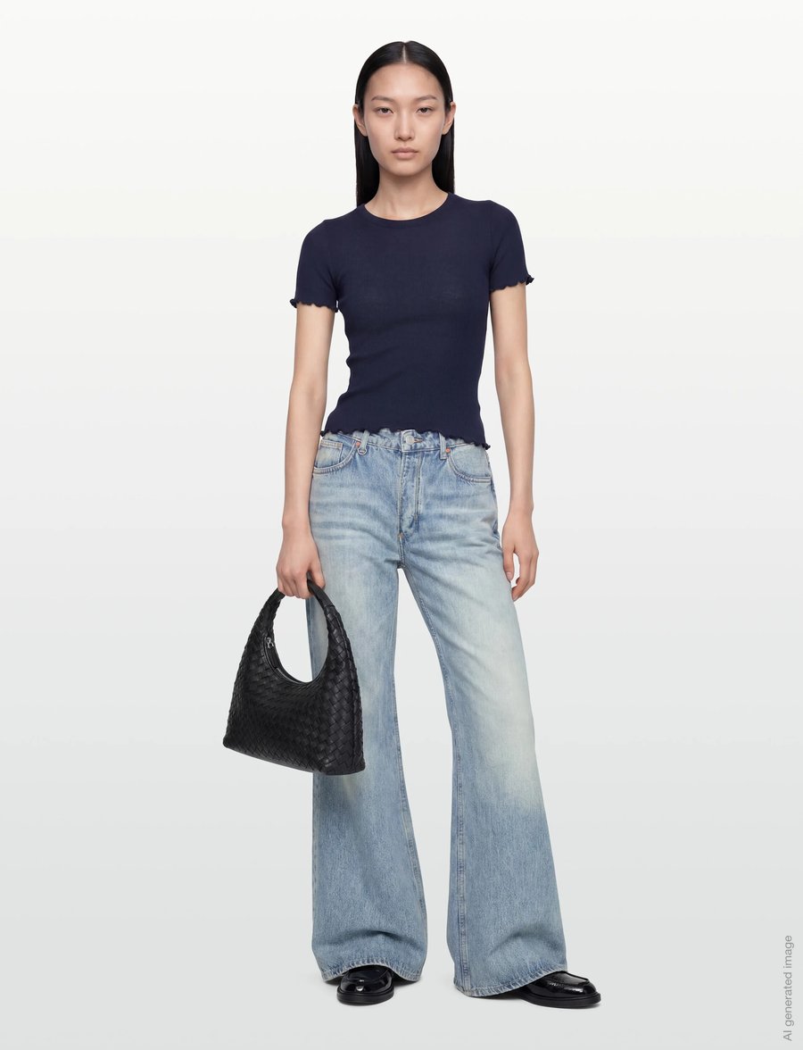 NEUW - CHLOE BAGGY FLARE ONISM MID VINTAGE INDIGO - jeans évasés - blue - 0