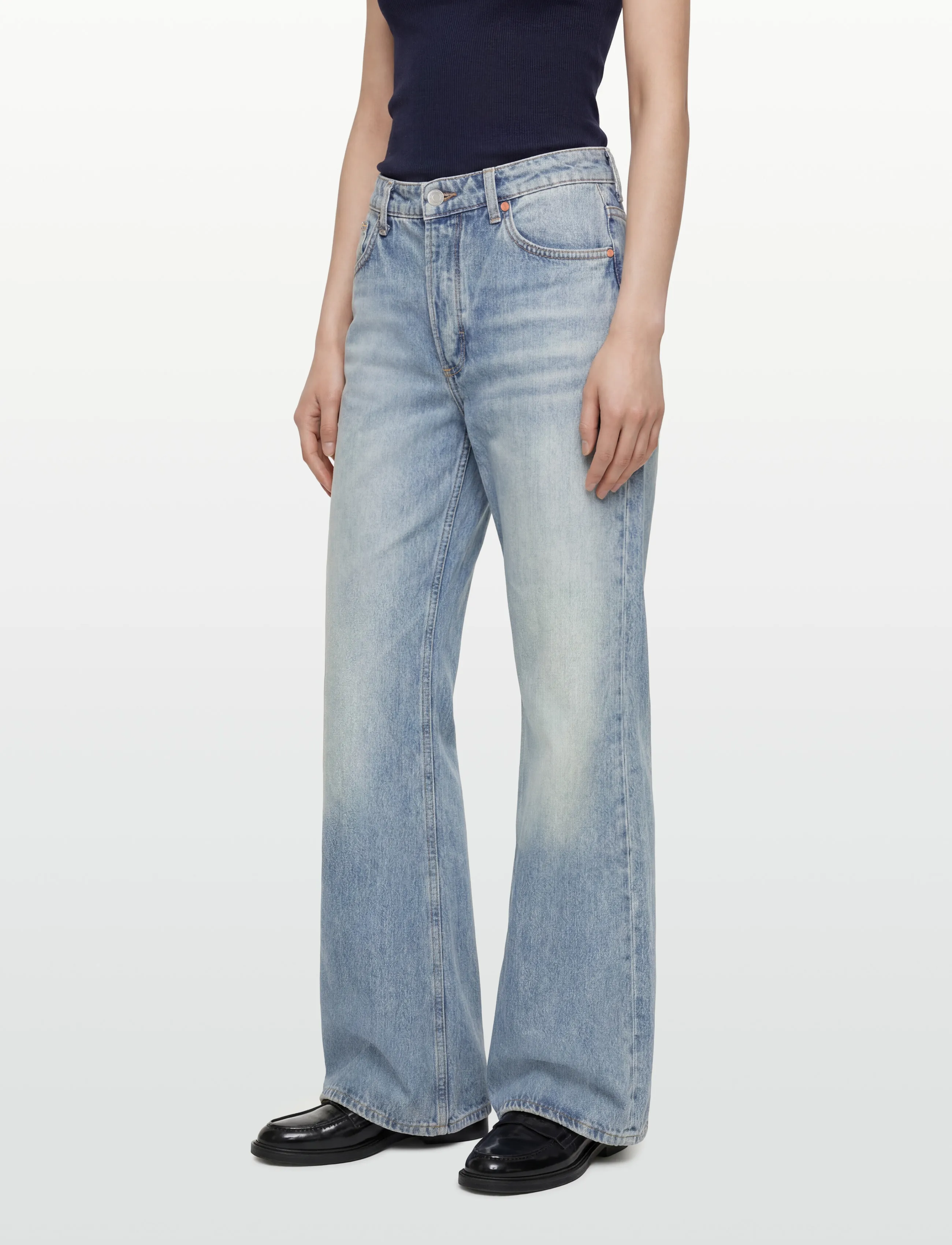 NEUW - CHLOE BAGGY FLARE ONISM MID VINTAGE INDIGO - schlaghosen - blue - 3
