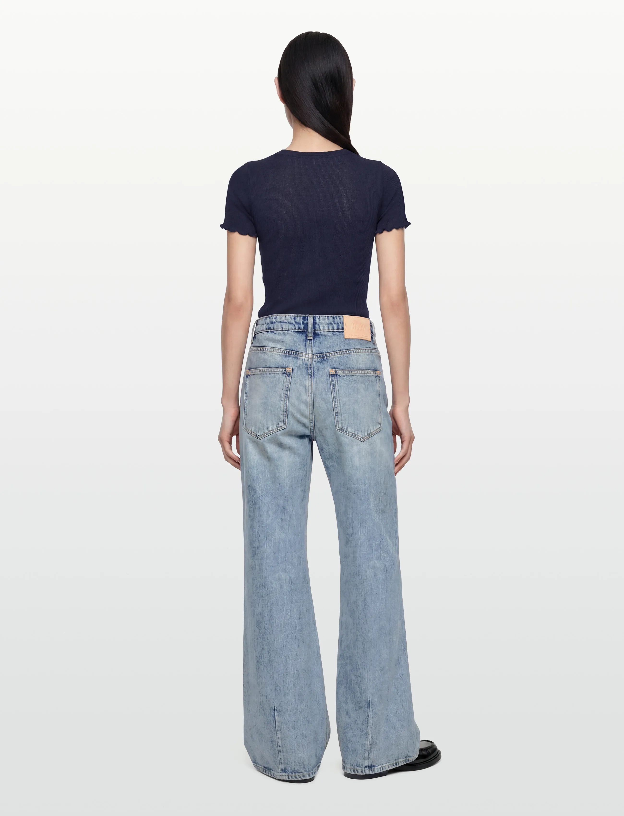 NEUW - CHLOE BAGGY FLARE ONISM MID VINTAGE INDIGO - schlaghosen - blue - 4