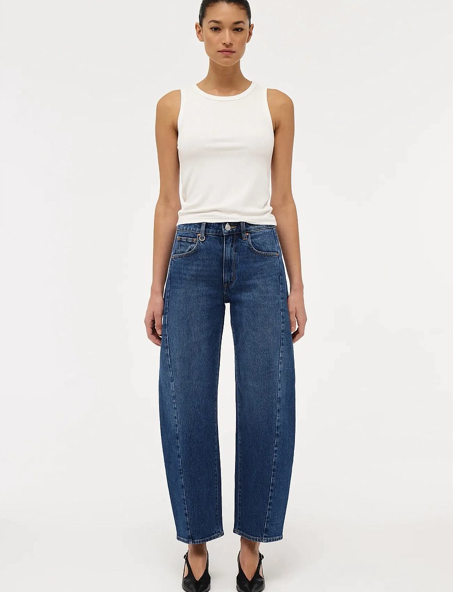 NEUW - AMBER BARREL IRIS MID VINTAGE INDIGO - barrel jeans - blue - 0