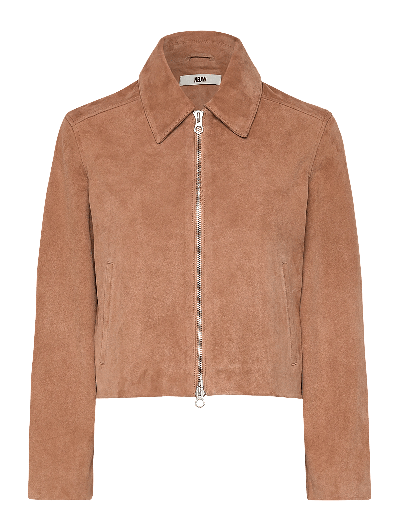 NEUW - SUEDE ZIP JACKETTAN - skinnjackor - brown - 1