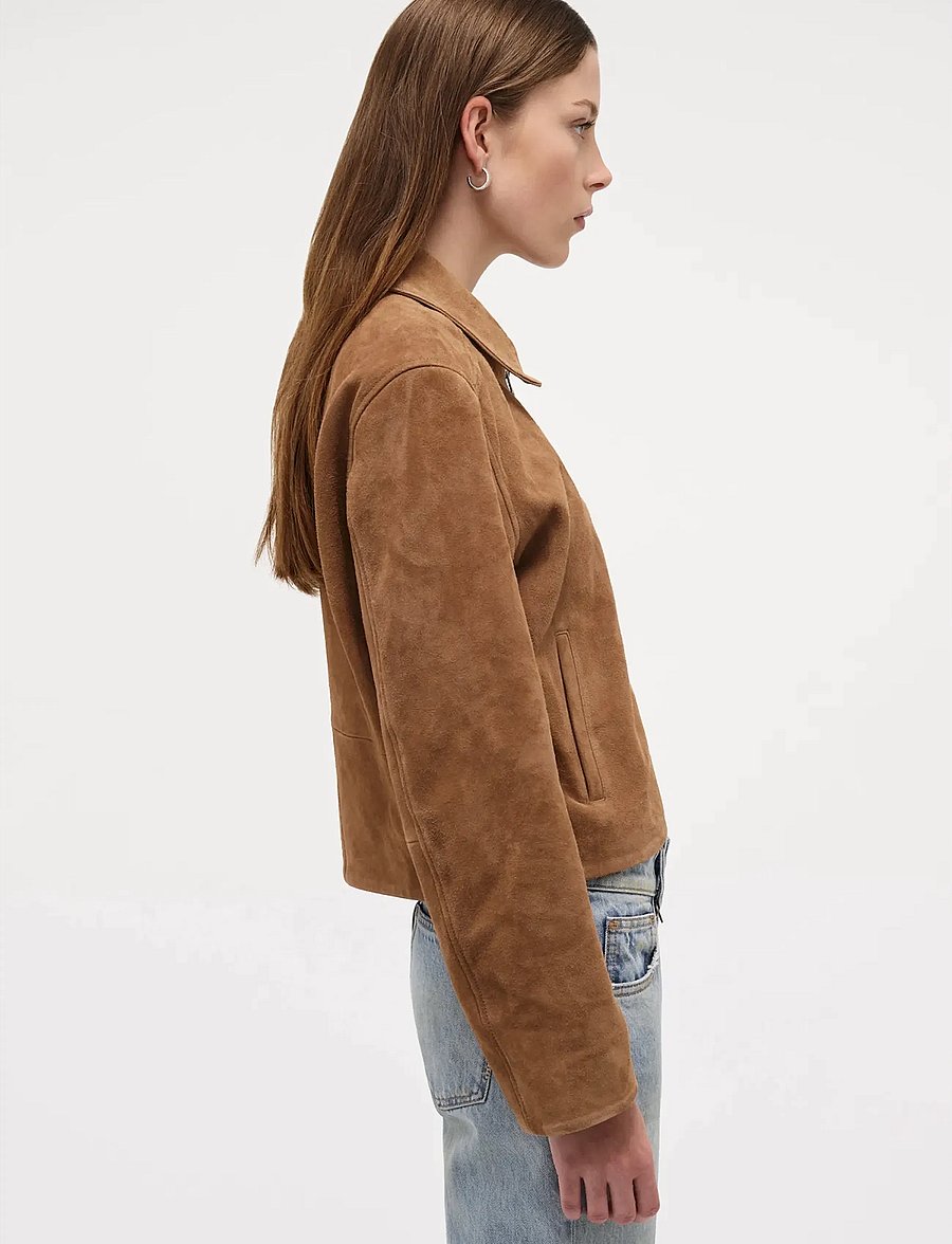 NEUW - SUEDE ZIP JACKETTAN - frühlingsjacken - brown - 3