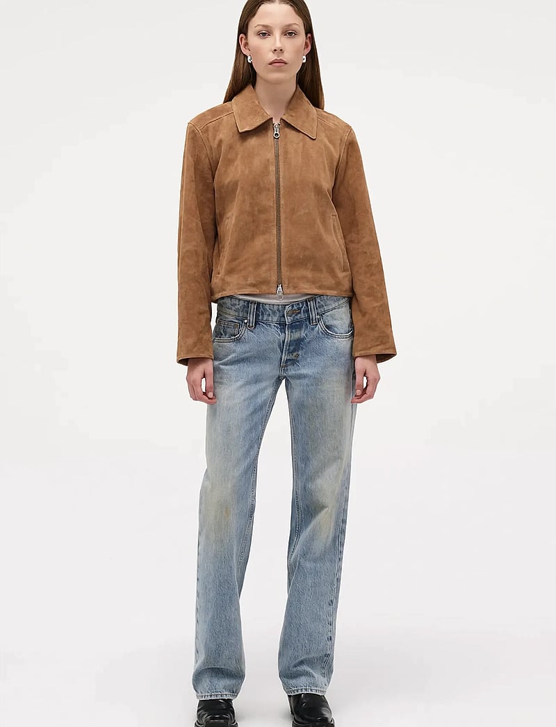 NEUW - SUEDE ZIP JACKETTAN - skinnjackor - brown - 4