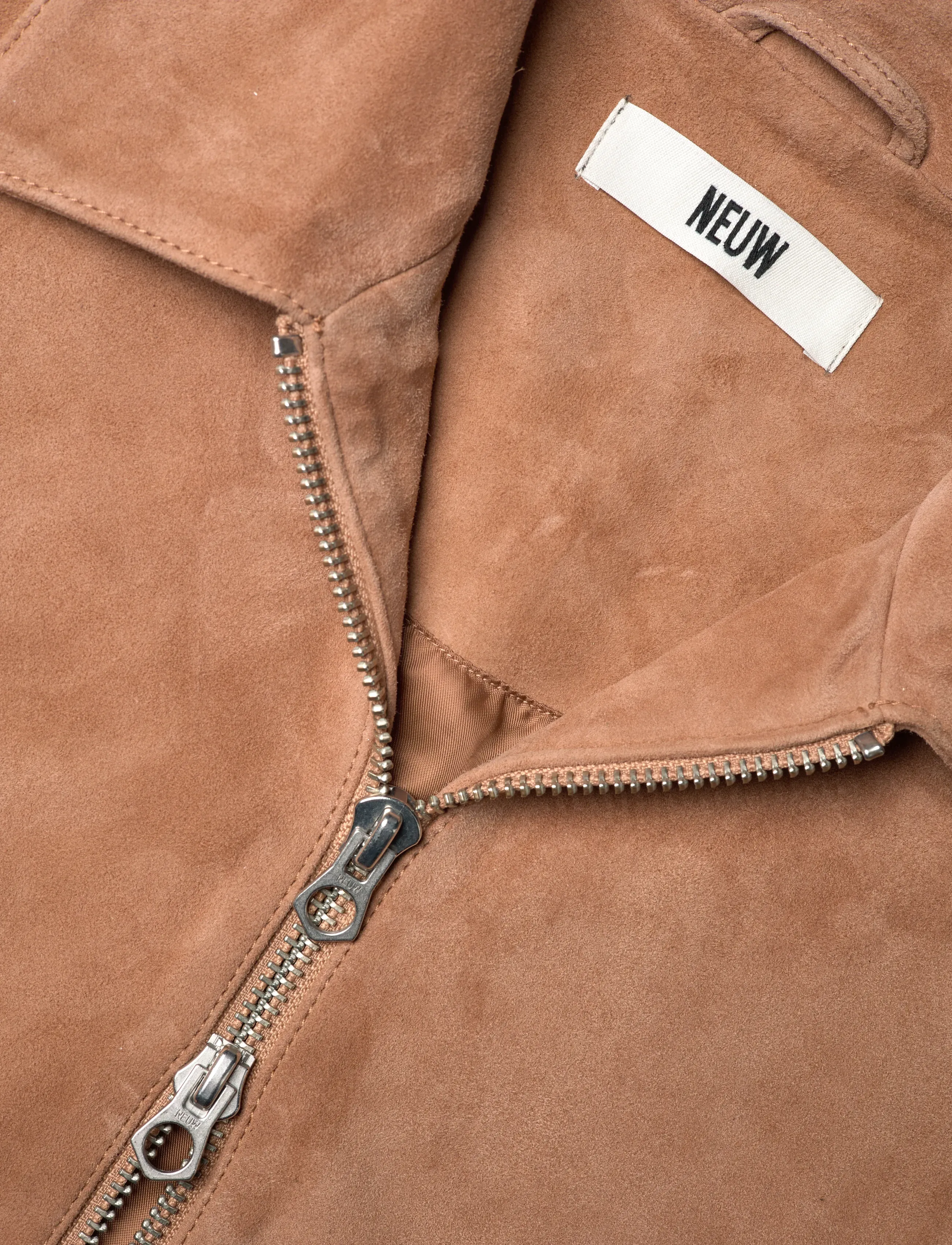 NEUW - SUEDE ZIP JACKETTAN - leather jackets - brown - 5