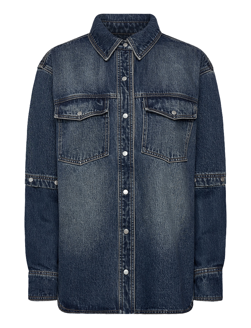 NEUW - CUT LOOSE DENIM SHACKETINDIGO - koszule dżinsowe - blue - 1