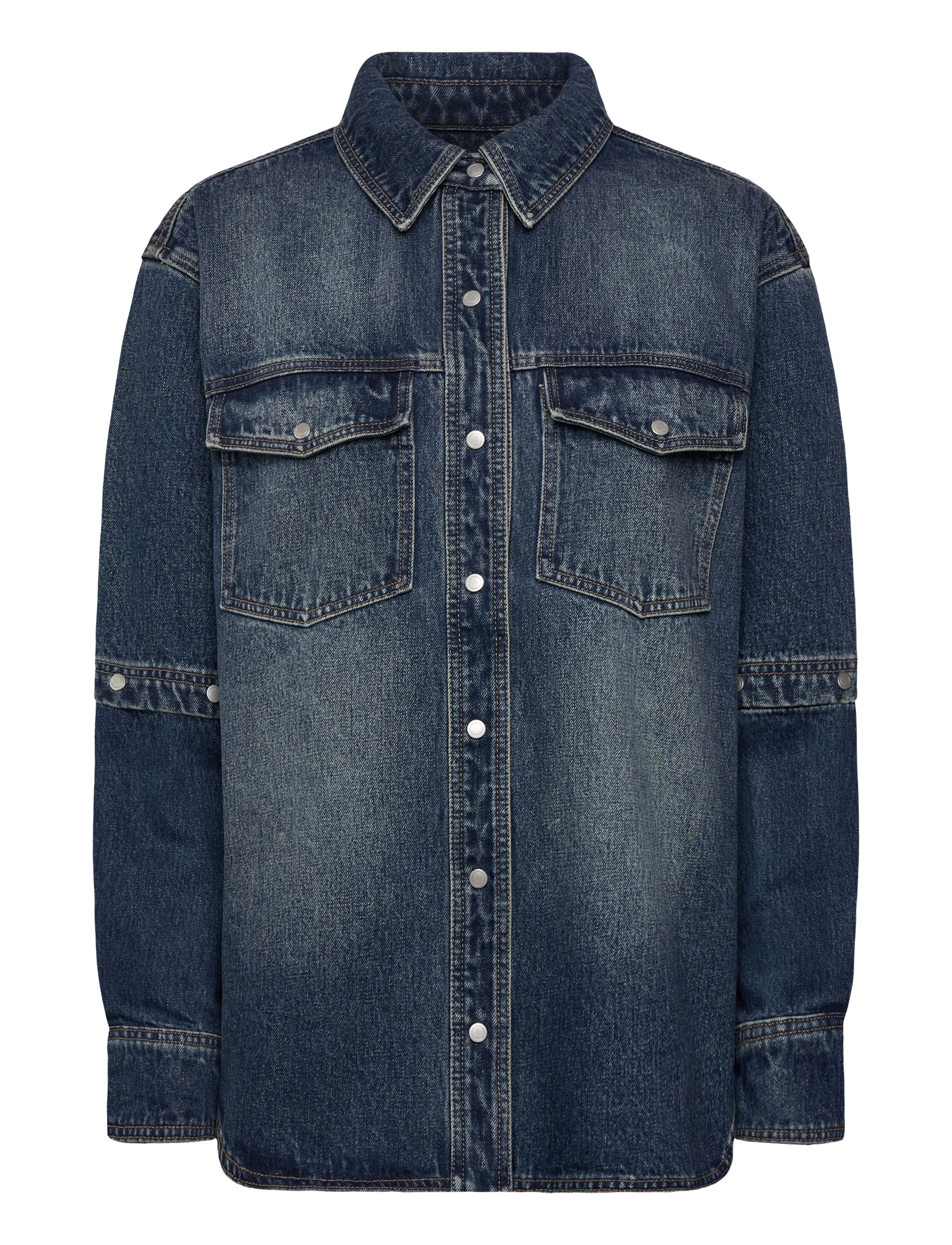 NEUW - CUT LOOSE DENIM SHACKETINDIGO - koszule dżinsowe - blue - 1