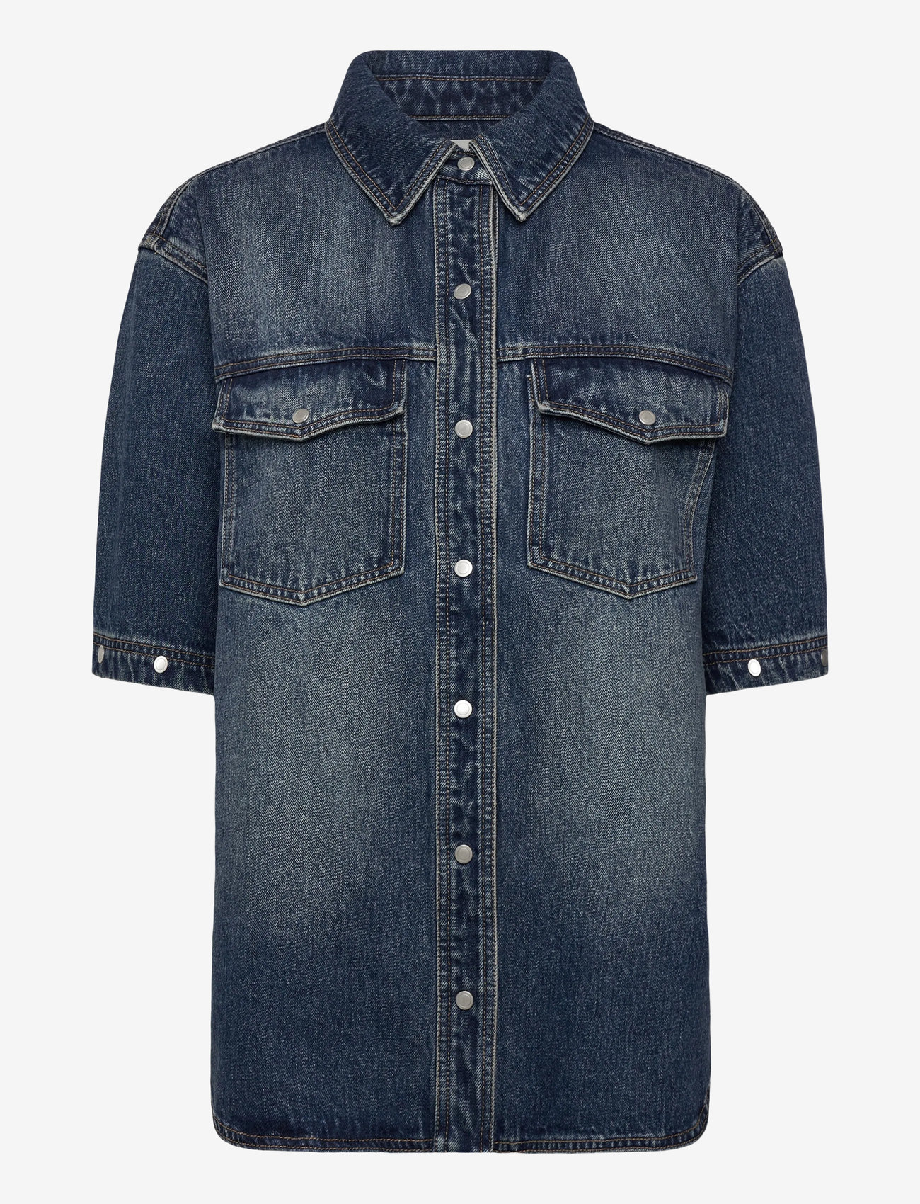 NEUW - CUT LOOSE DENIM SHACKETINDIGO - jeansskjortor - blue - 3