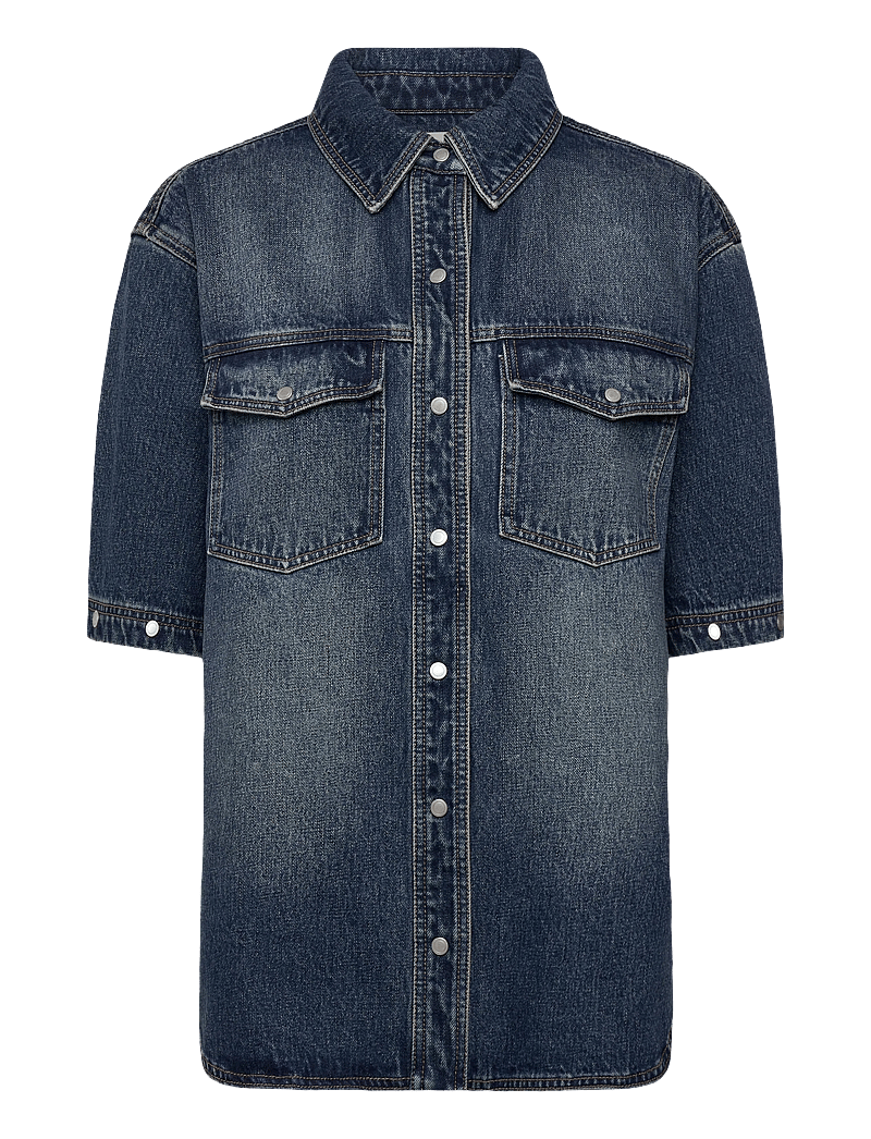 NEUW - CUT LOOSE DENIM SHACKETINDIGO - jeansskjortor - blue - 3