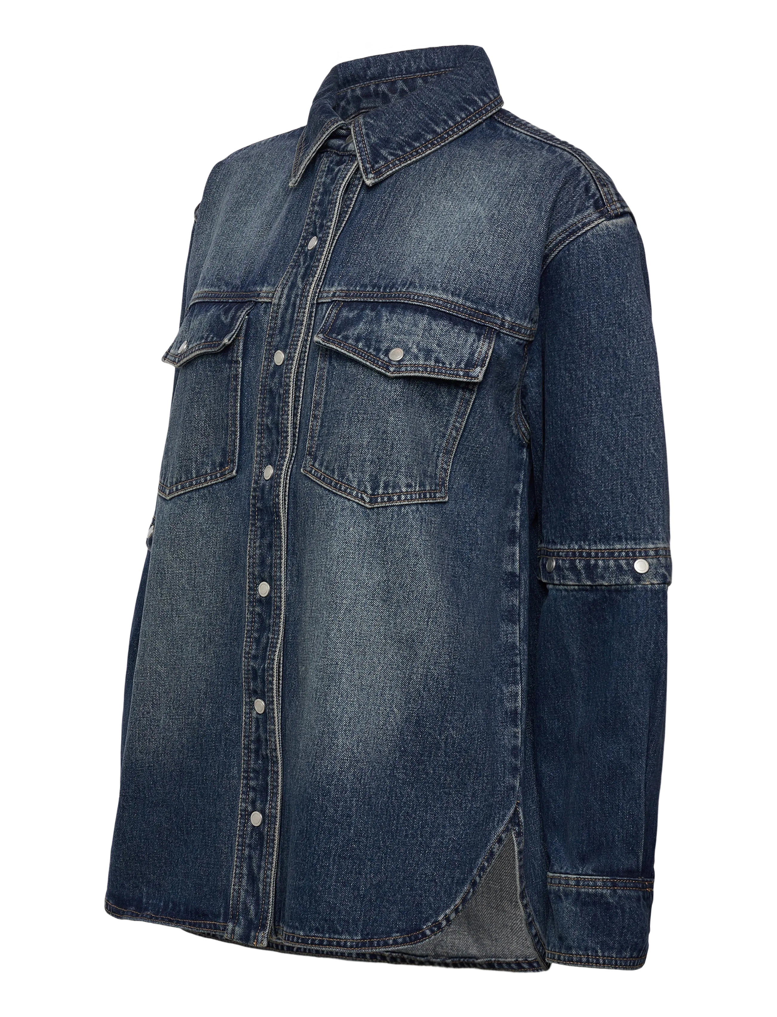 NEUW - CUT LOOSE DENIM SHACKETINDIGO - jeanshemden - blue - 4
