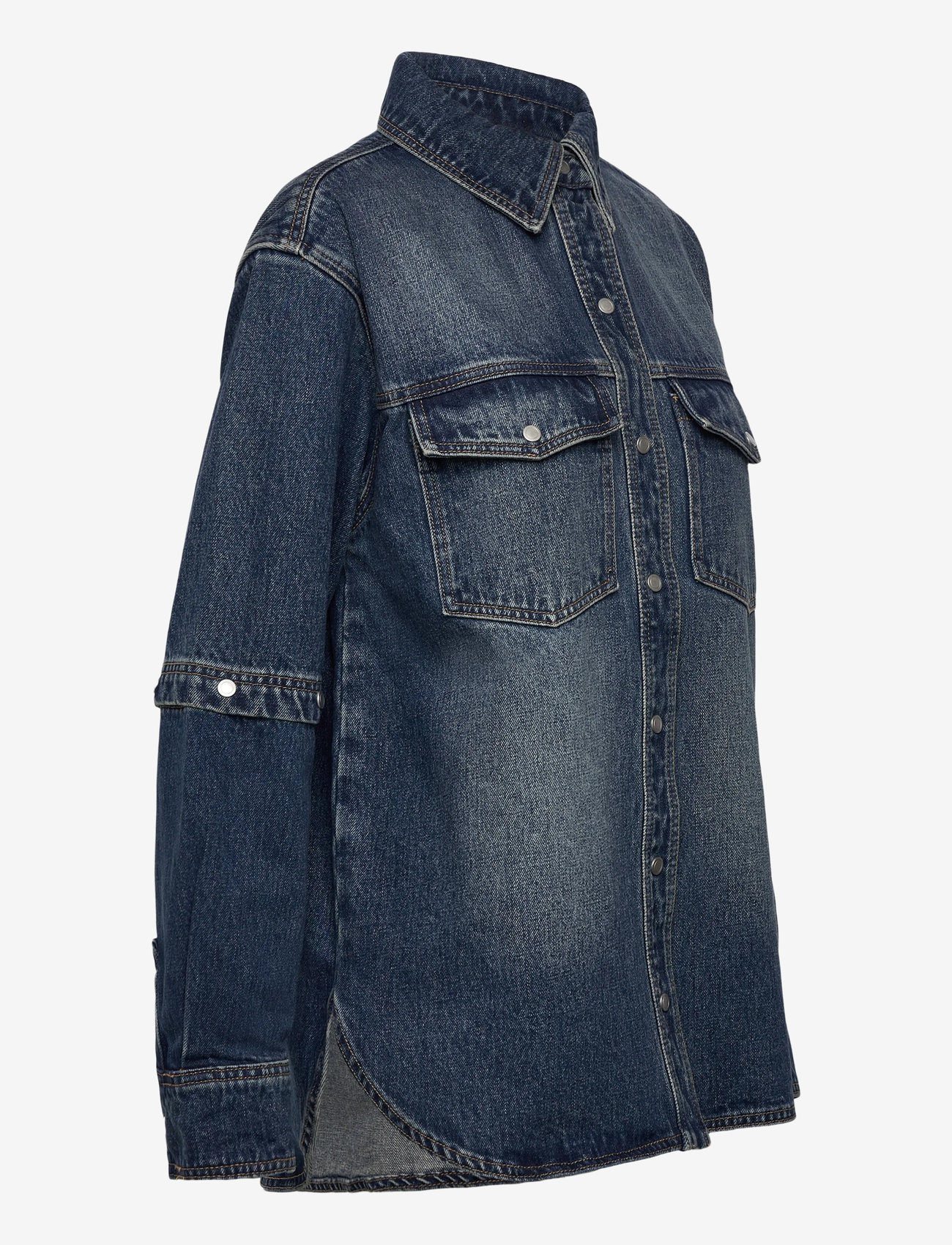 NEUW - CUT LOOSE DENIM SHACKETINDIGO - jeansskjortor - blue - 5