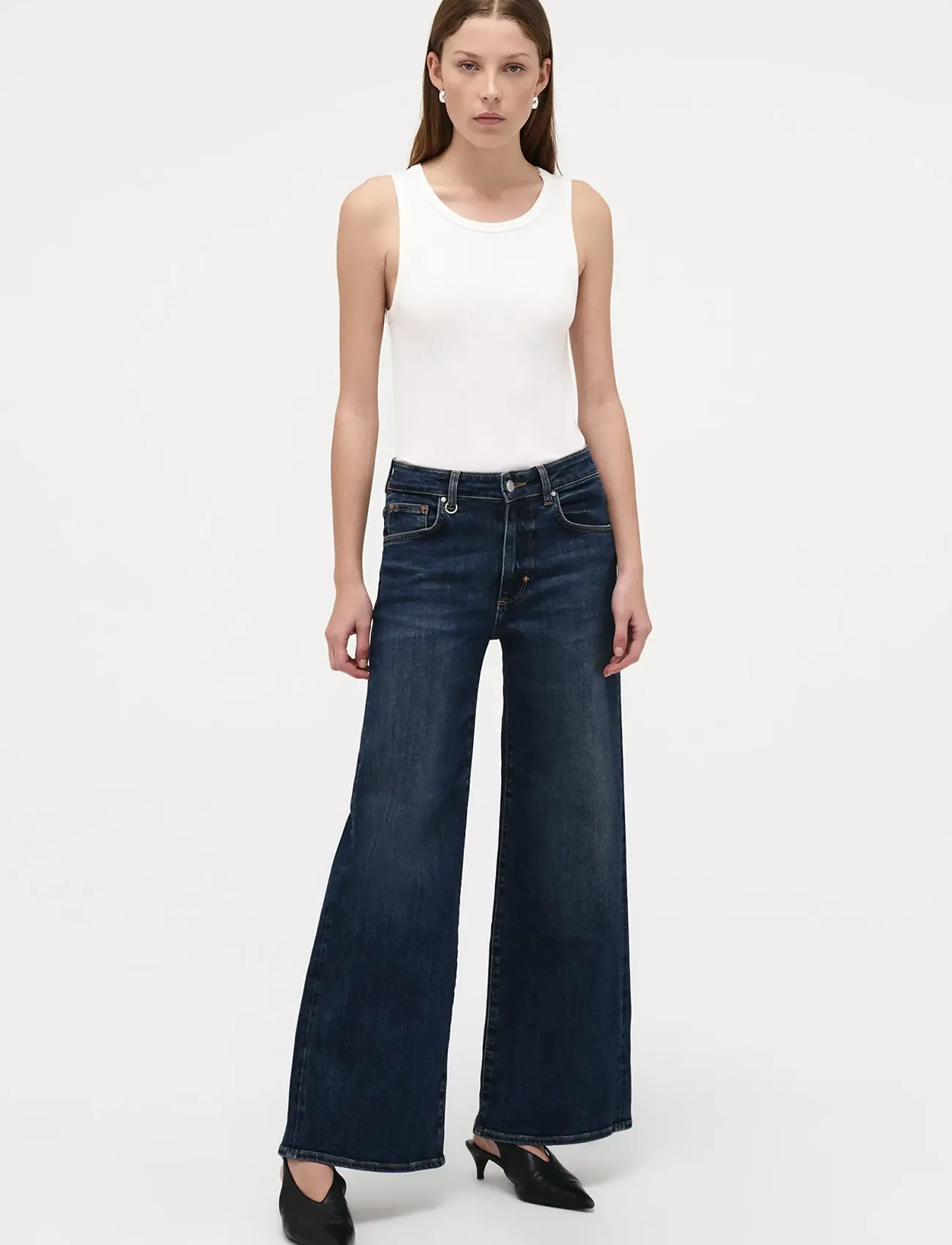 NEUW - EVA WIDE REVERYMID VINTAGE INDIGO - laia säärega teksad - blue - 0