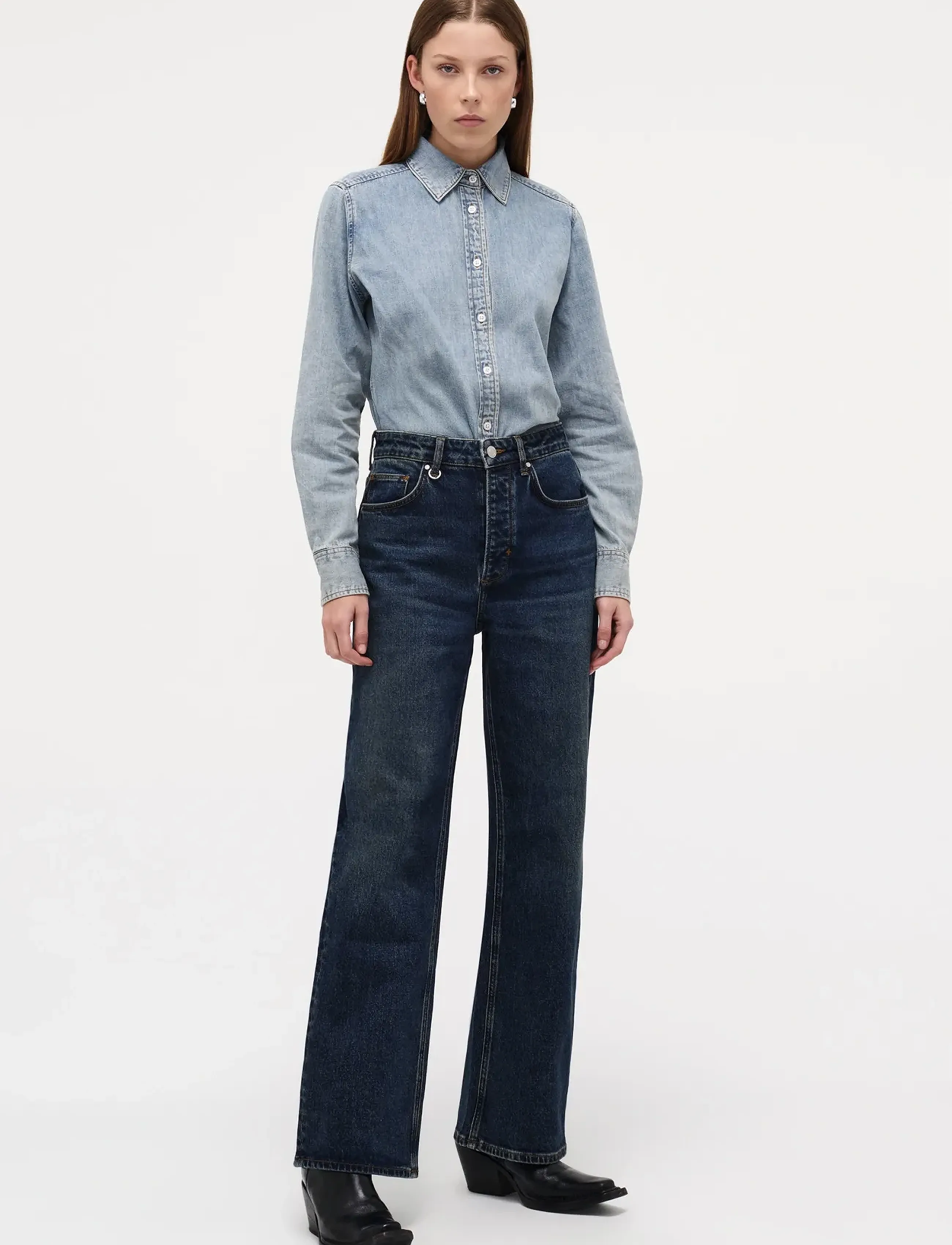 NEUW COCO RELAXED OLYMPUSDARK VINTAGE INDIGO - Kontorskläder - BLUE / blue