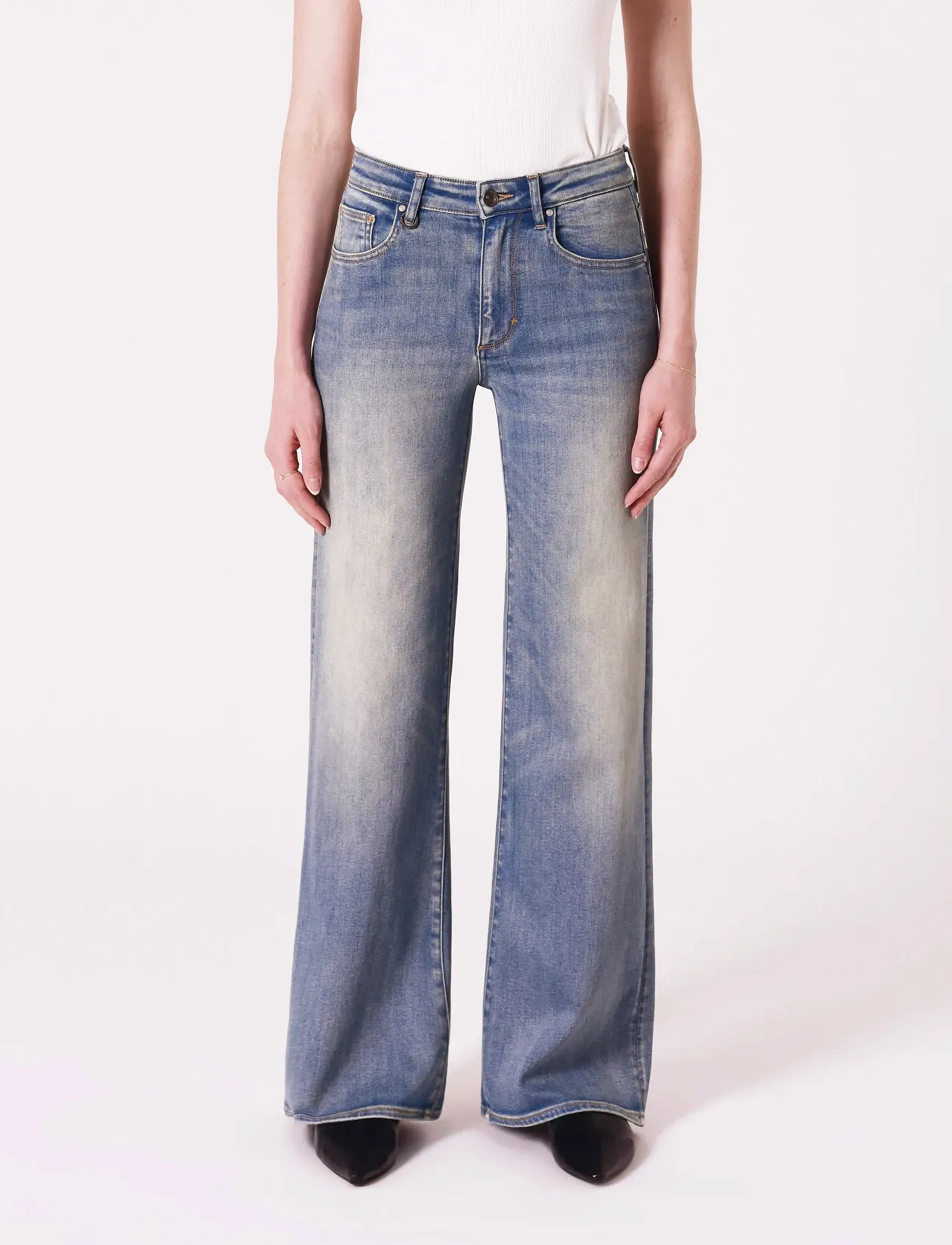 NEUW Eva Wide Easy Ridermid Vintage Indigo, 24 x 32, Jeans, Blau - Wide, Frauen