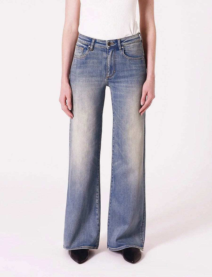 NEUW - EVA WIDE EASY RIDERMID VINTAGE INDIGO - vida jeans - blue - 0