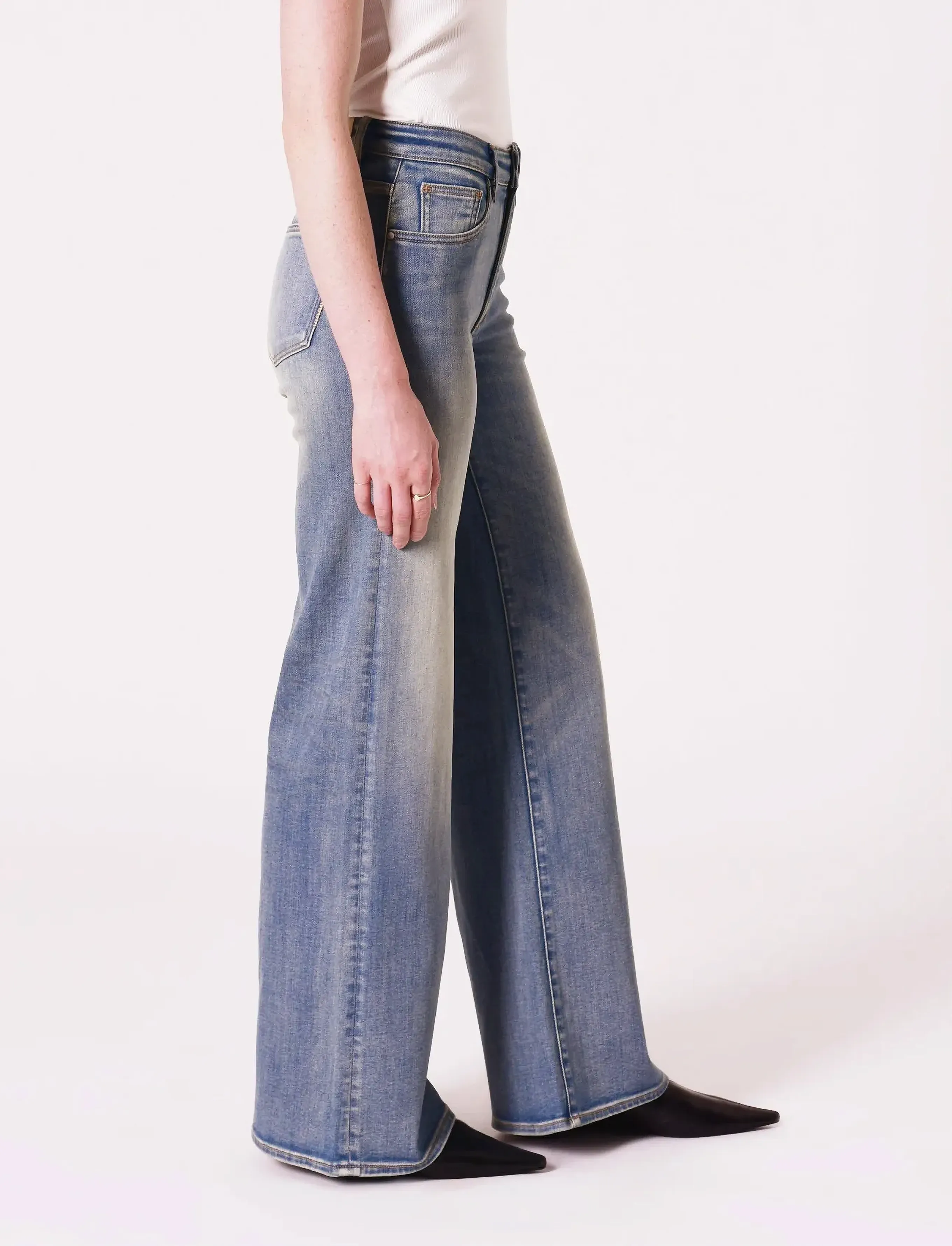 NEUW - EVA WIDE EASY RIDERMID VINTAGE INDIGO - vida jeans - blue - 4