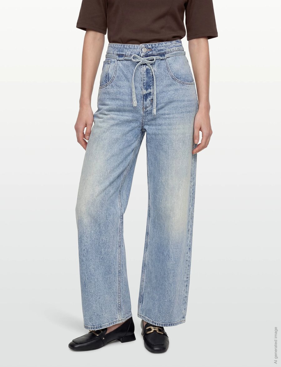 NEUW - YOKO BAGGY RUNWAYLIGHT VINTAGE INDIGO - hosen mit weitem bein - blue - 3