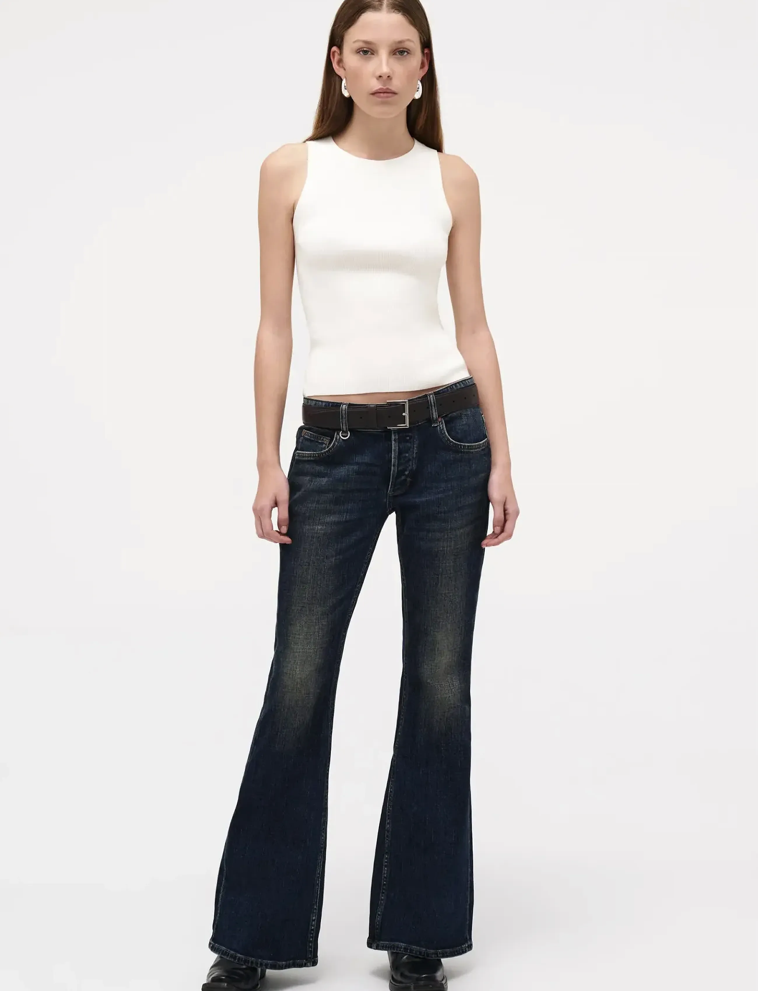 NEUW Hanne Bell Jupiterdark Indigo, Flared Jeans, Blå, Str: 28 x 32