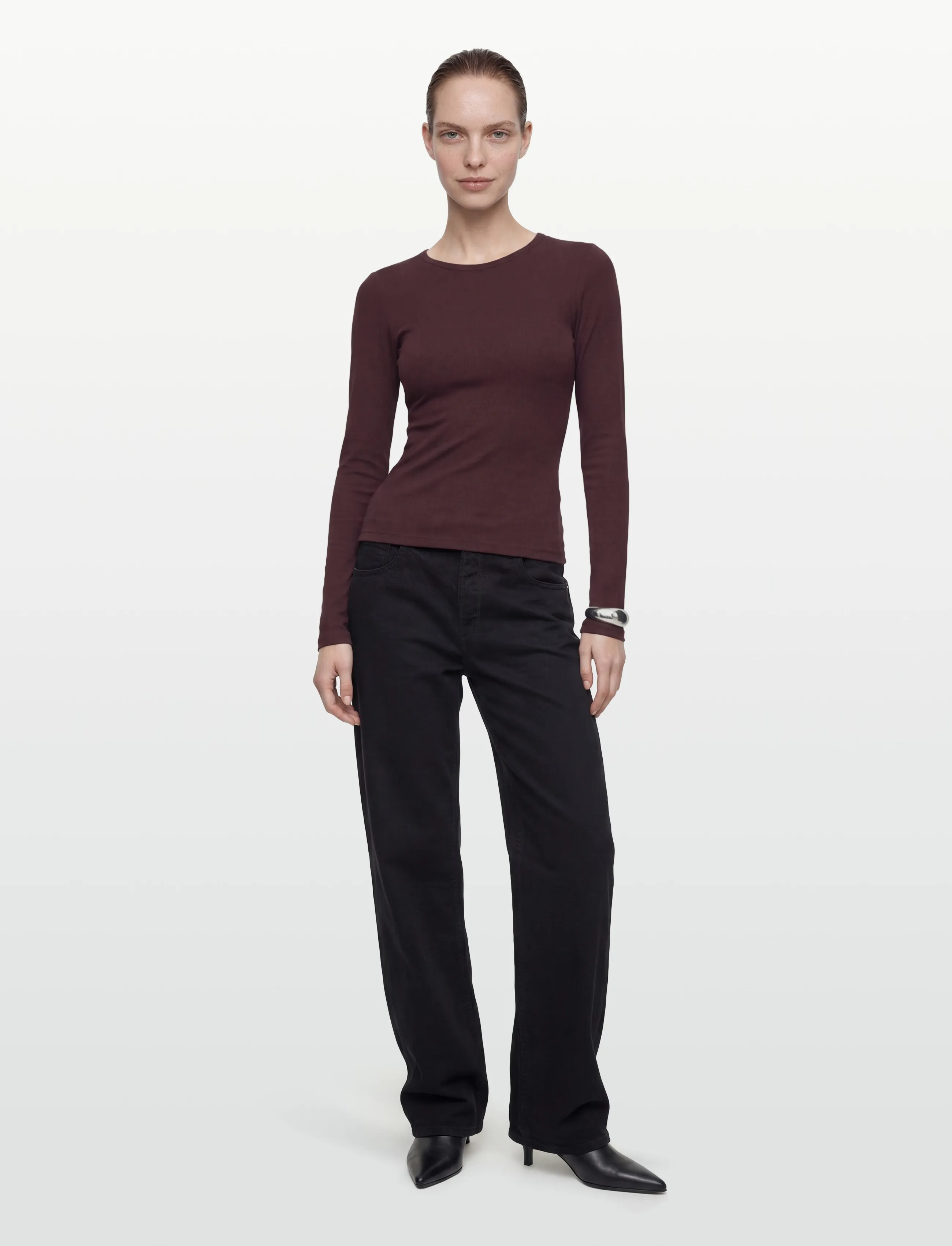 NEUW Nancy Barrel Noir Black, W29, Black, Jeans > Barrel Jeans, Dame