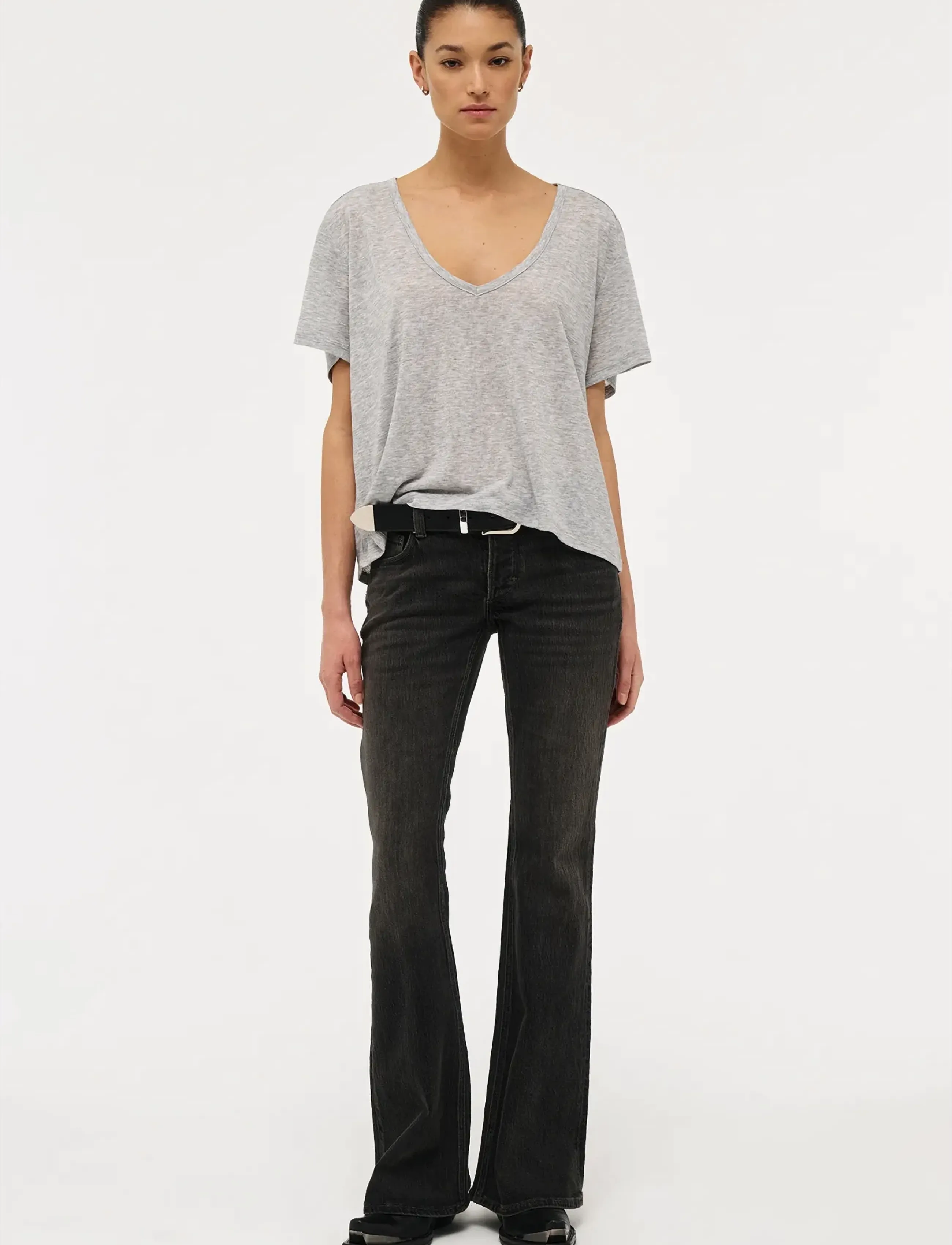 NEUW HANNE BELL CHATEAU WASHED BLACK - Tøj - BLACK / black