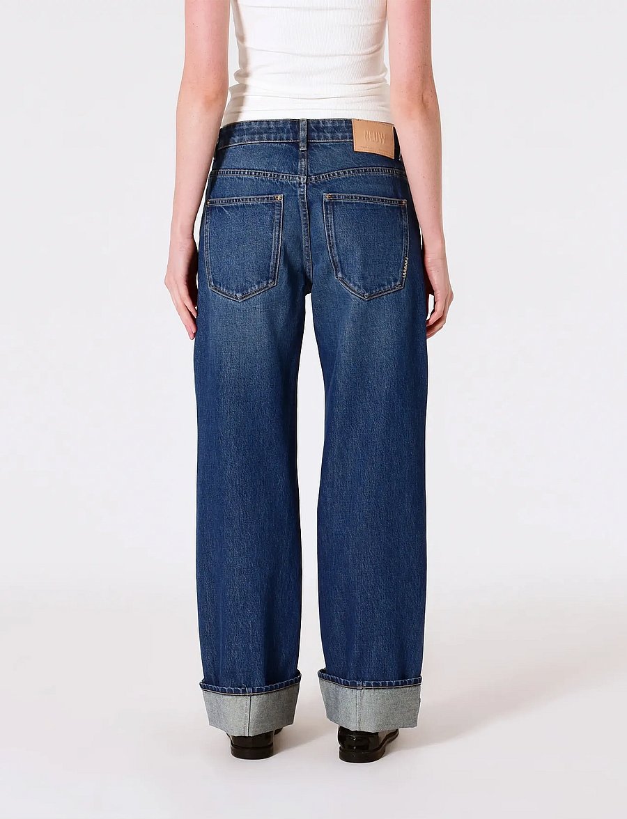 NEUW - DARIA BAGGY CLASSICMID VINTAGE INDIGO - leveälahkeiset farkut - blue - 4