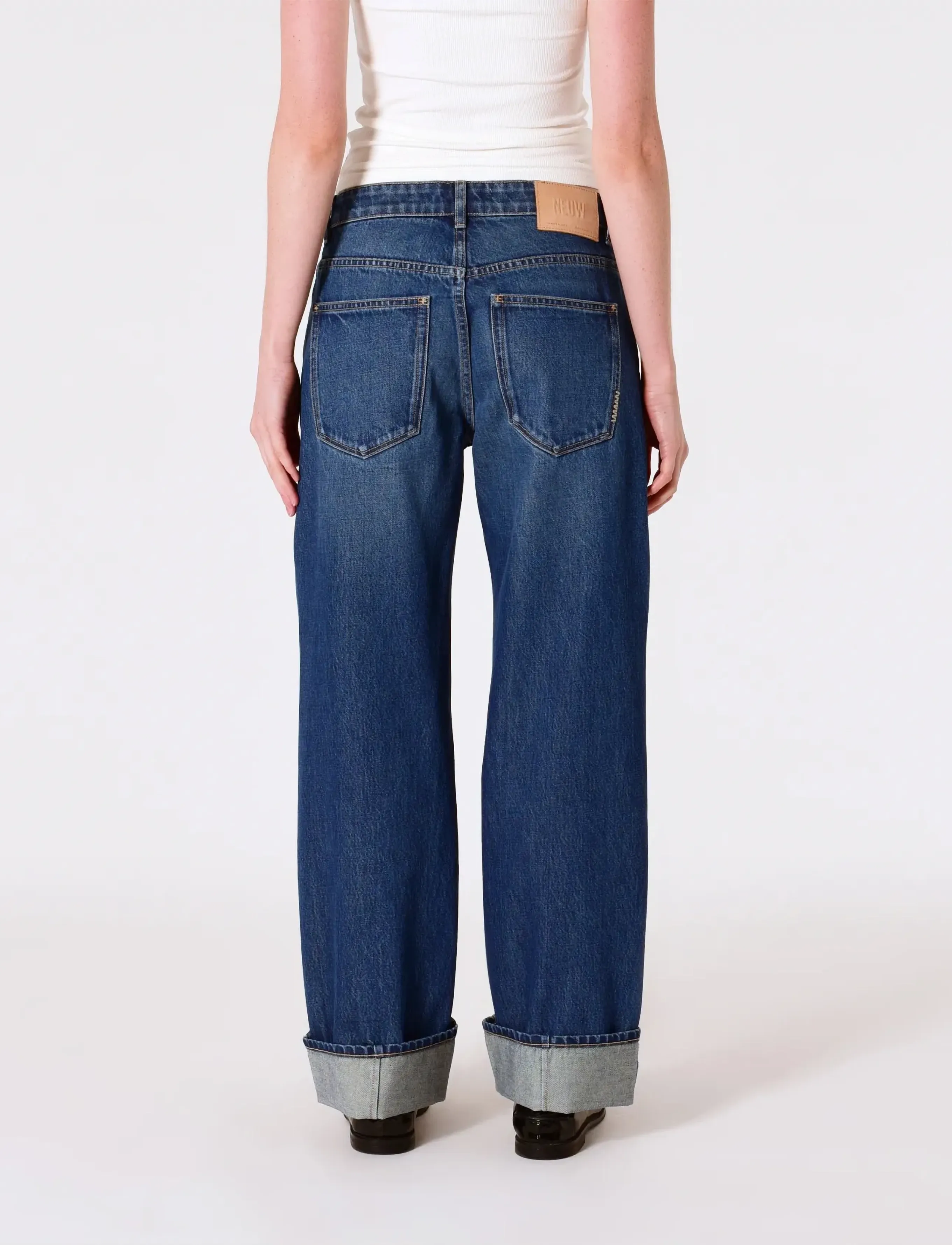 NEUW - DARIA BAGGY CLASSICMID VINTAGE INDIGO - brede jeans - blue - 4