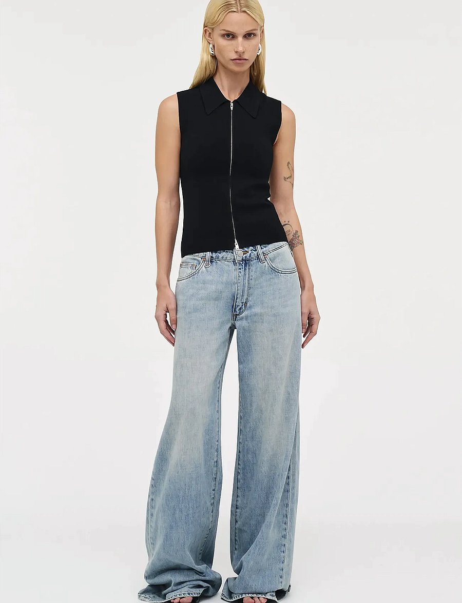 NEUW - MILLA WIDE CAPSULEMID VINTAGE INDIGO - hosen mit weitem bein - blue - 0