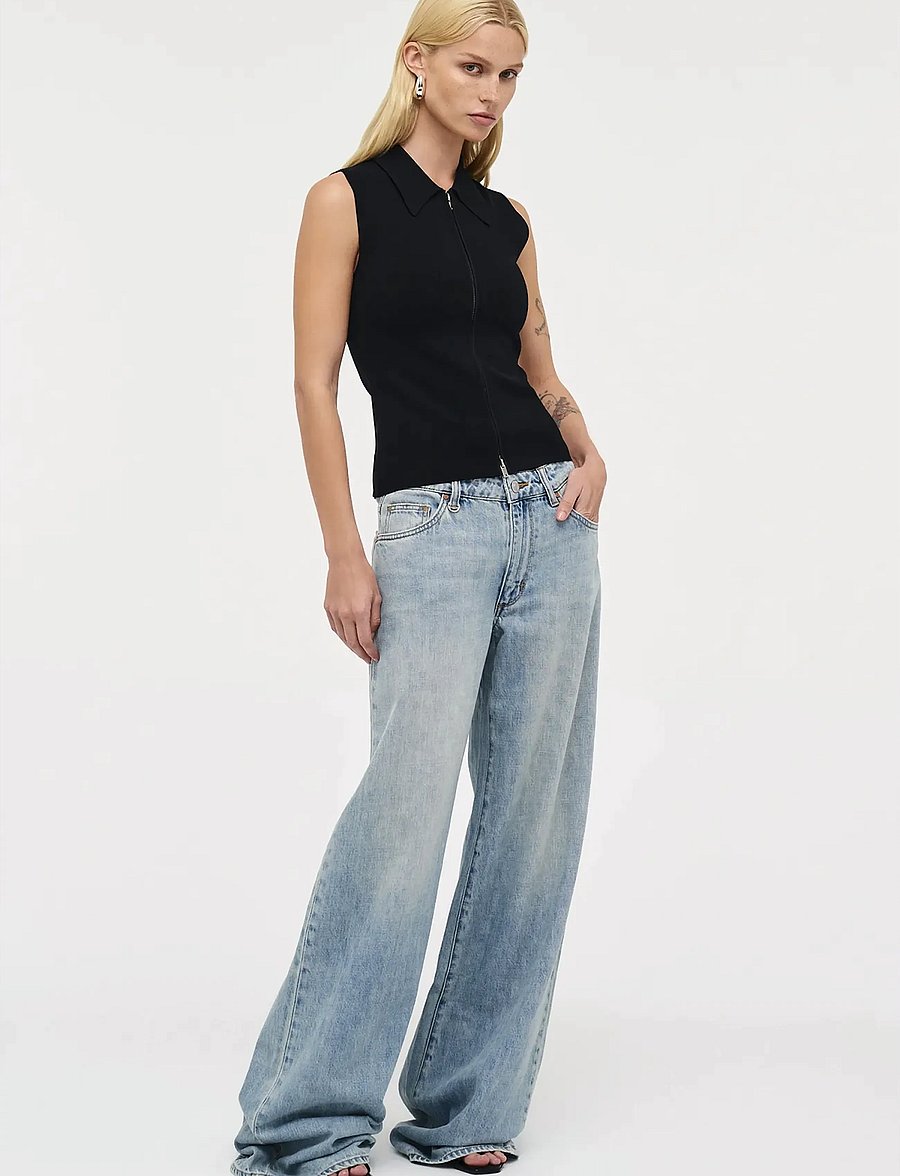 NEUW - MILLA WIDE CAPSULEMID VINTAGE INDIGO - wide leg jeans - blue - 3
