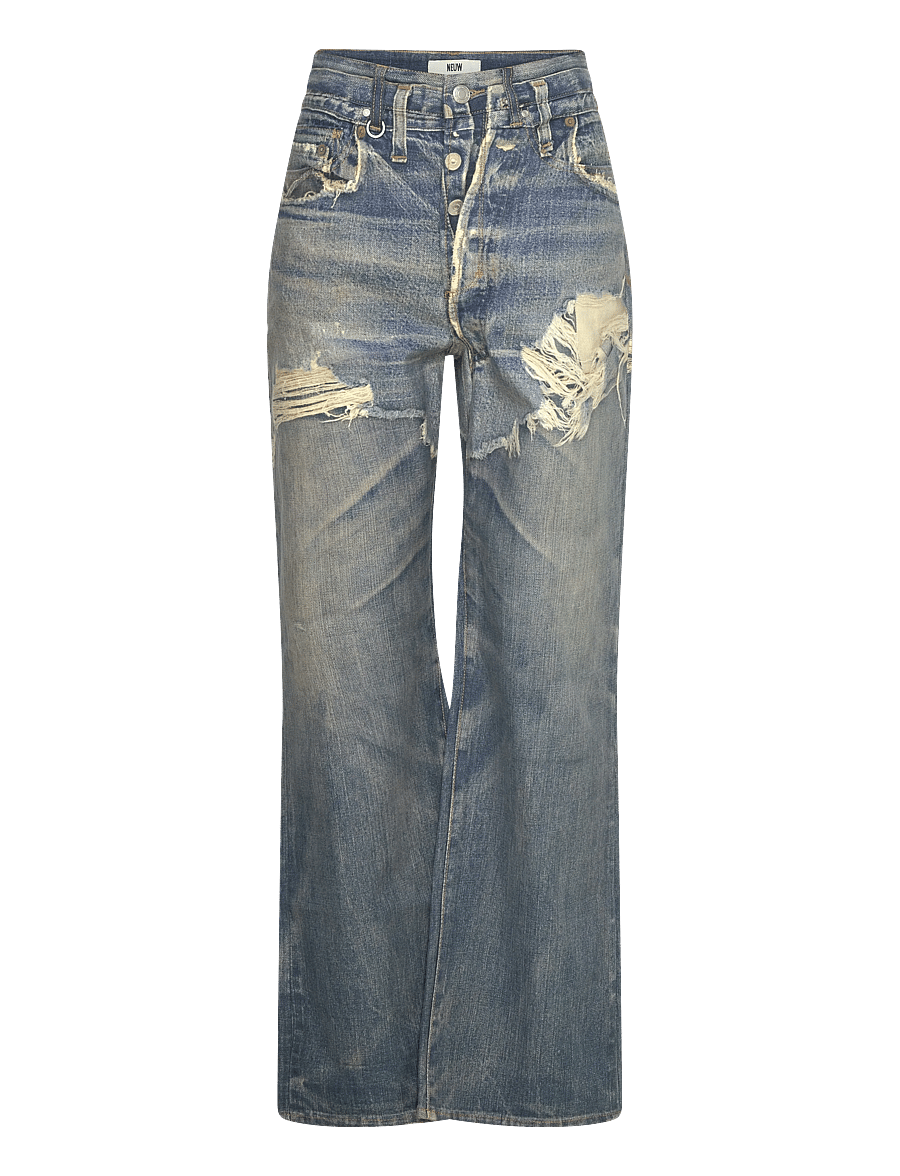 NEUW - COCO RELAXED DIGITAL SUMMERMID VINTAGE INDIGO - hosen mit weitem bein - blue - 1