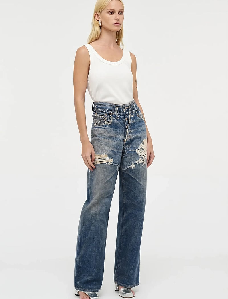 NEUW - COCO RELAXED DIGITAL SUMMERMID VINTAGE INDIGO - brede jeans - blue - 3